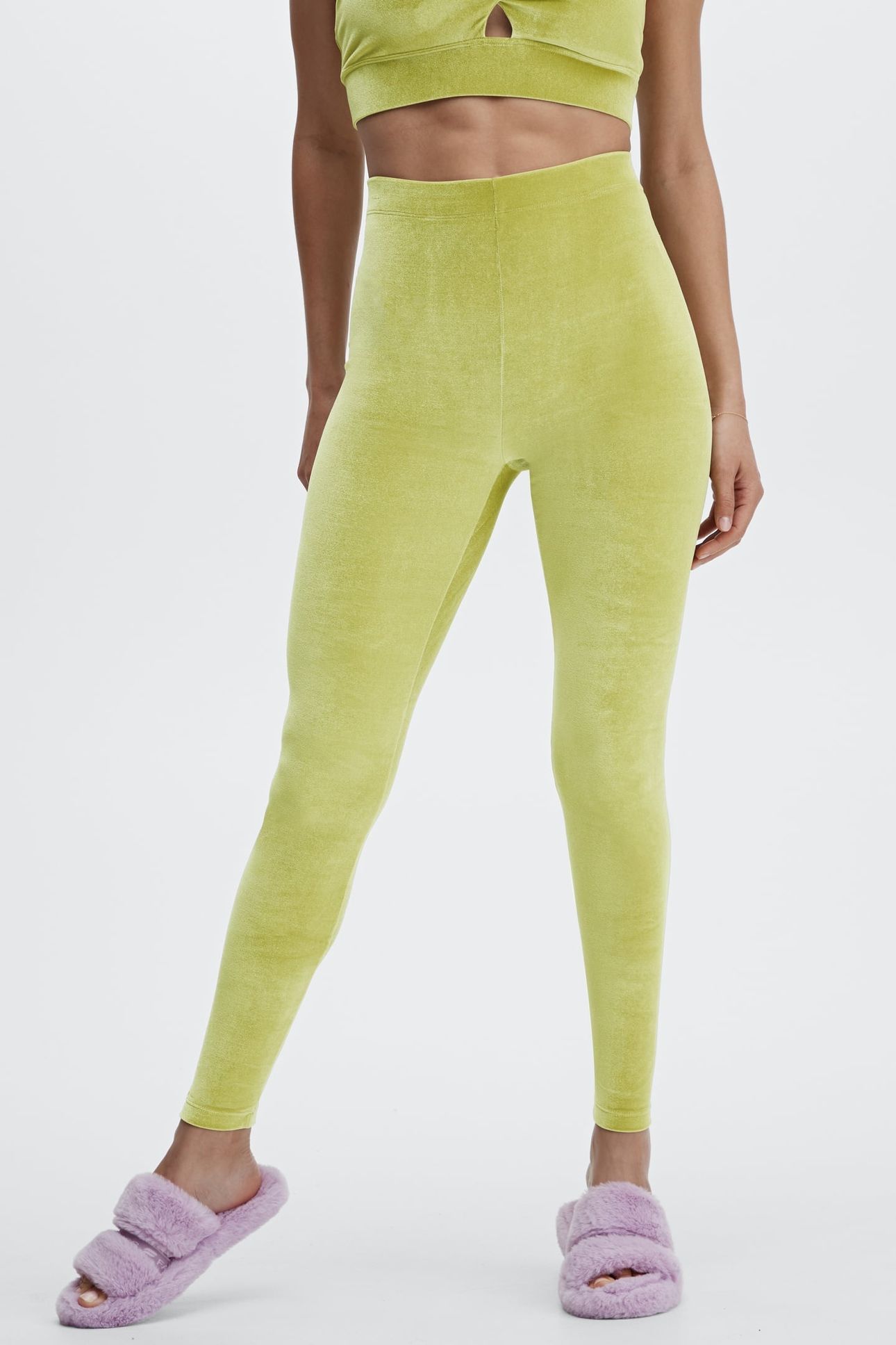 EMMA VELOUR LEGGING GOLDEN LEAF 1