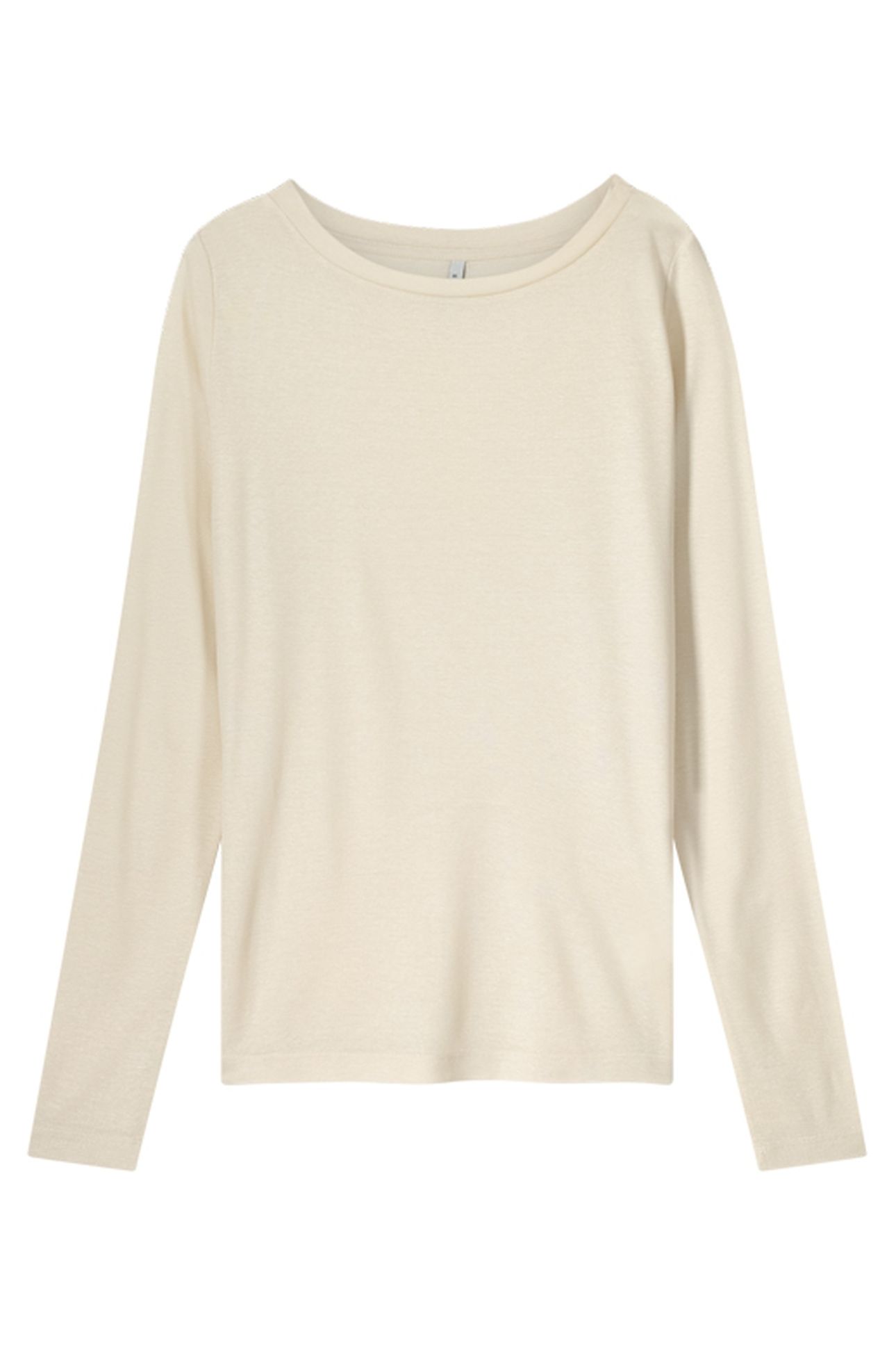 BOAT NECK TOP SHEER JERSEY SOLID IVORY 3