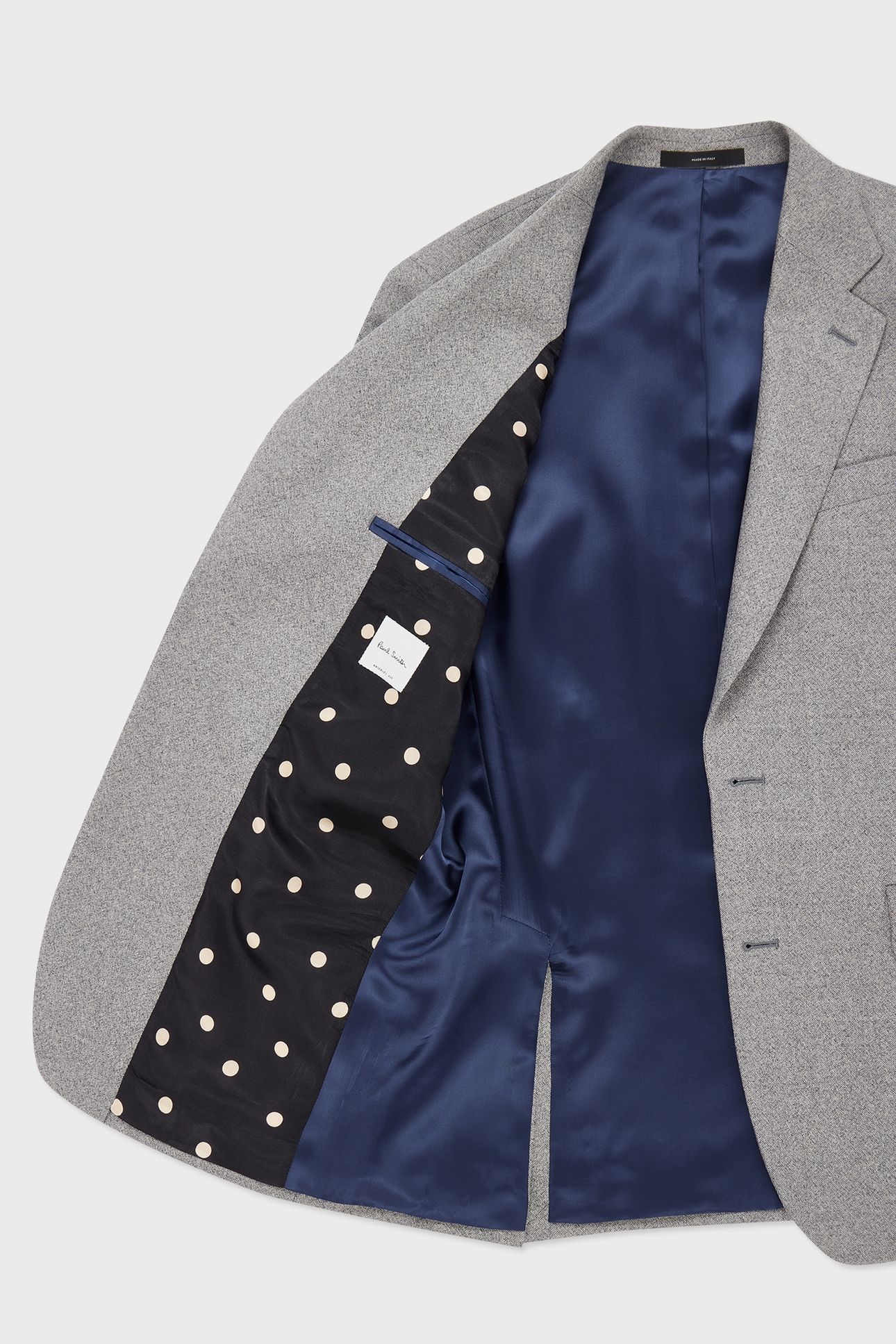 MENS TAILORED FIT 2 BUTTON JACKET GREY MELANGE 7