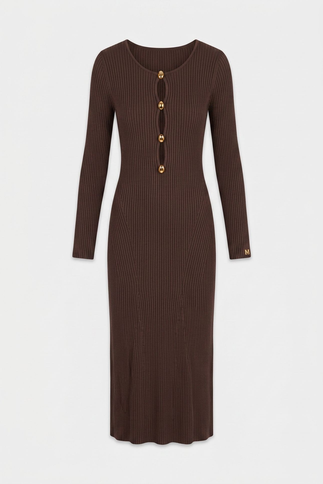 AGATHE RIBBED LS MID CHOCOLATE BROWNIE 3