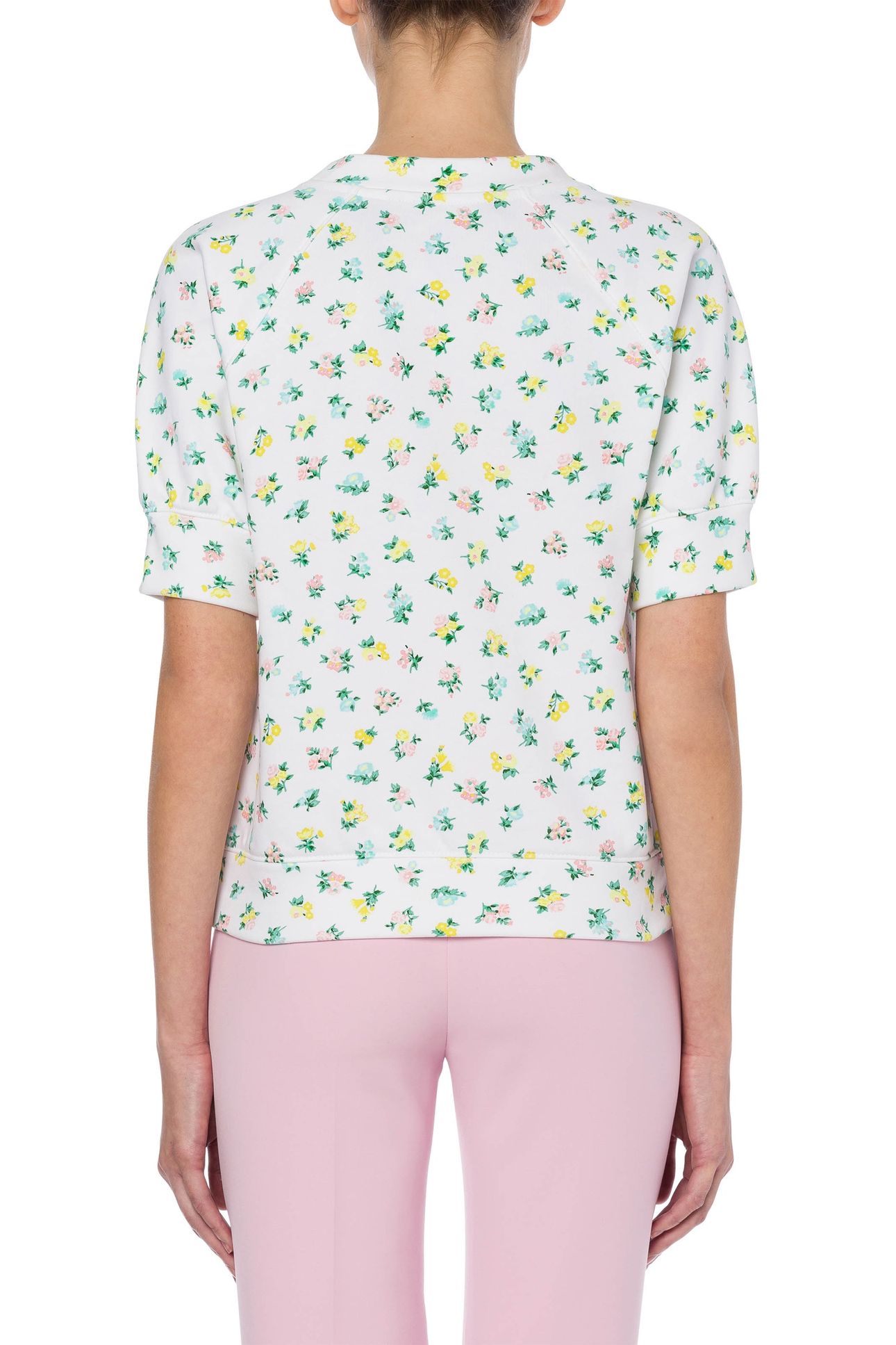 TEDDY PATCHWORK COTTON SWEATSHIRT WHITE 2