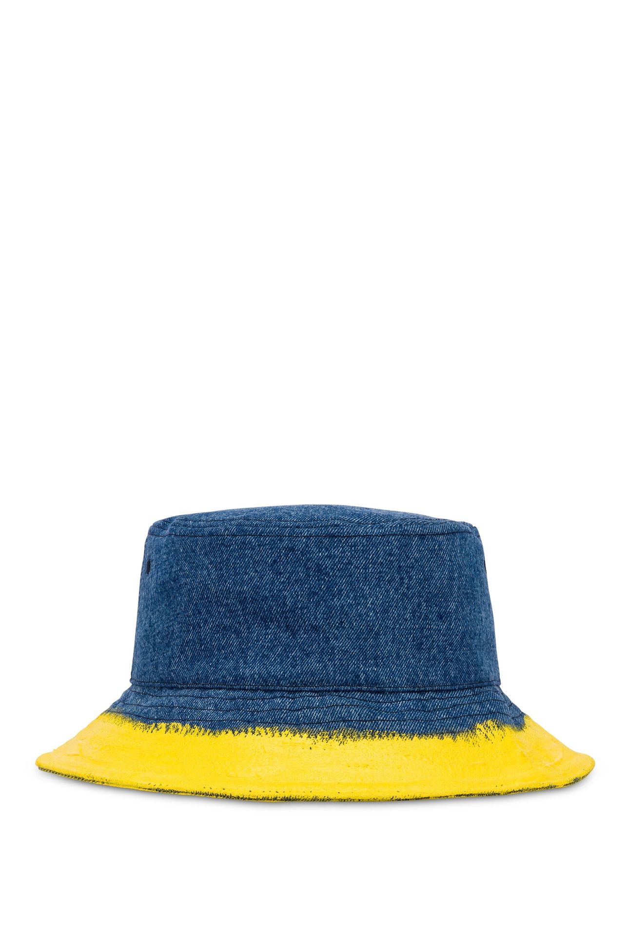 BUCKET HAT IN DENIM MOSCHINO PAINT BLUE 2