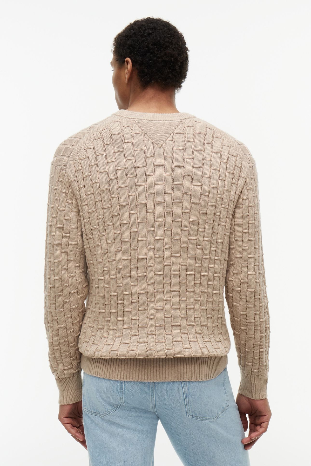 MOCK CABLE CREW NECK BATIQUE KHAKI 3