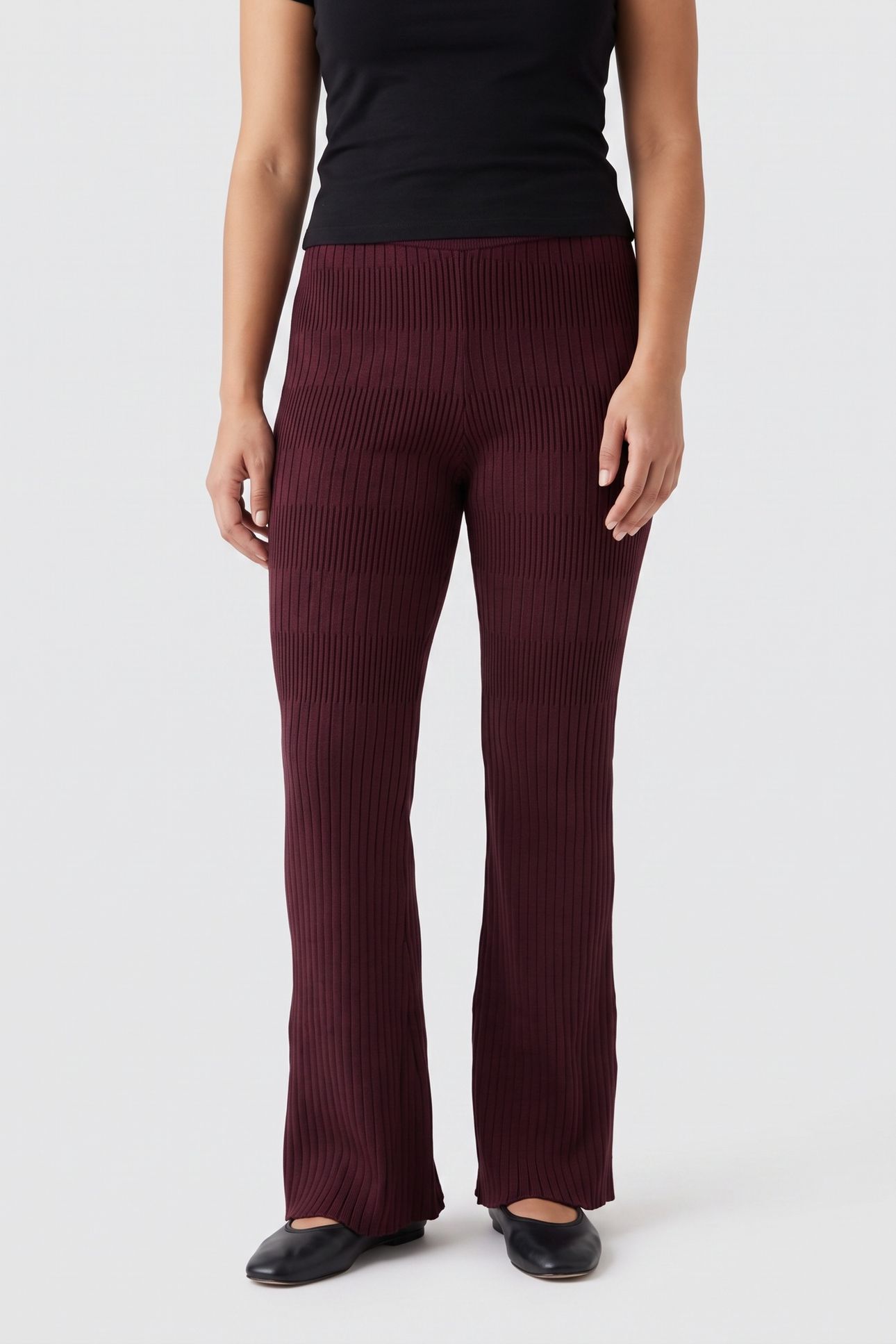 JANET RIBBED PANT SW REGAL PLUM 1