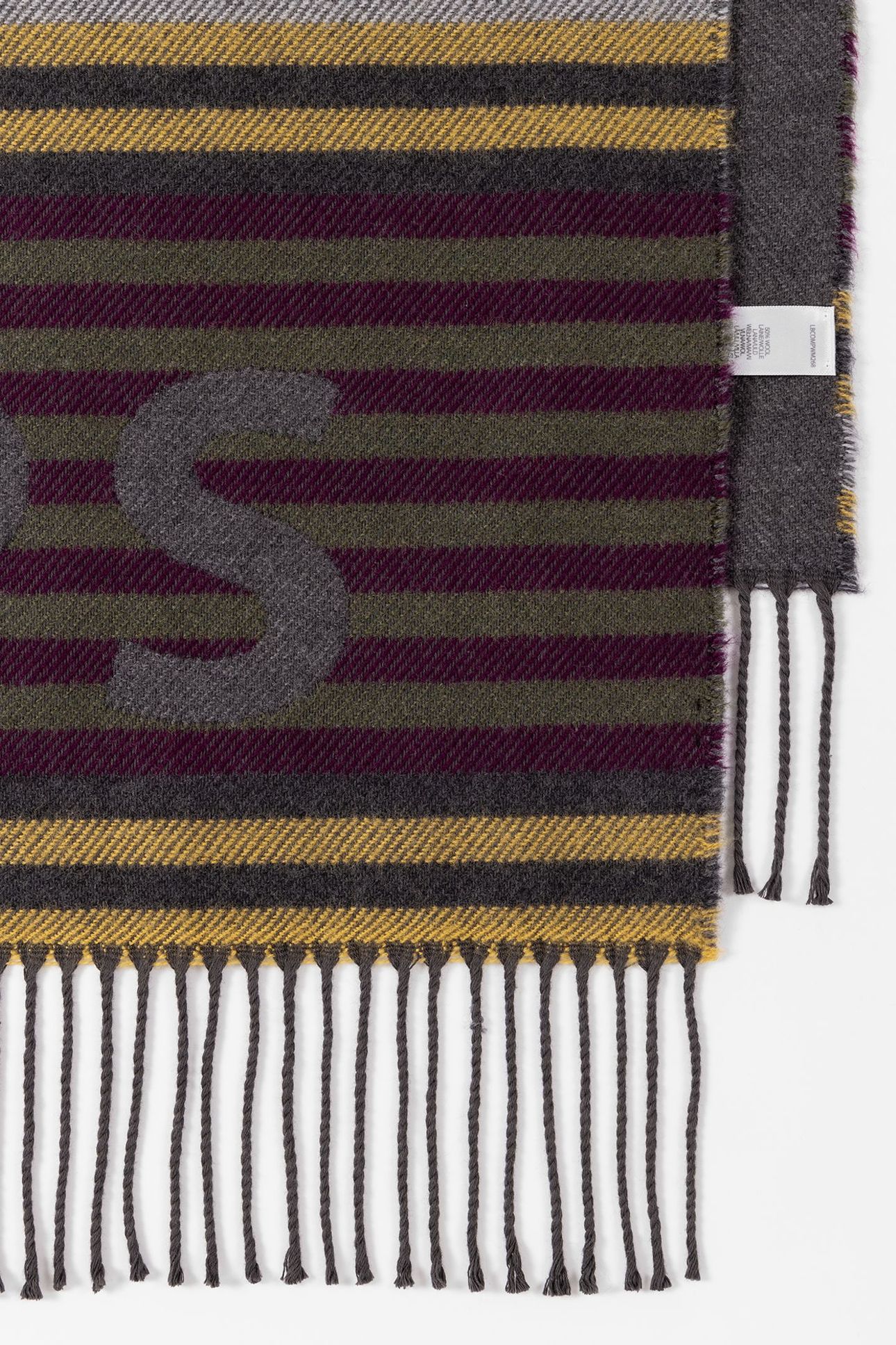 MEN SCARF PS JERSEY STRP BLACK 2