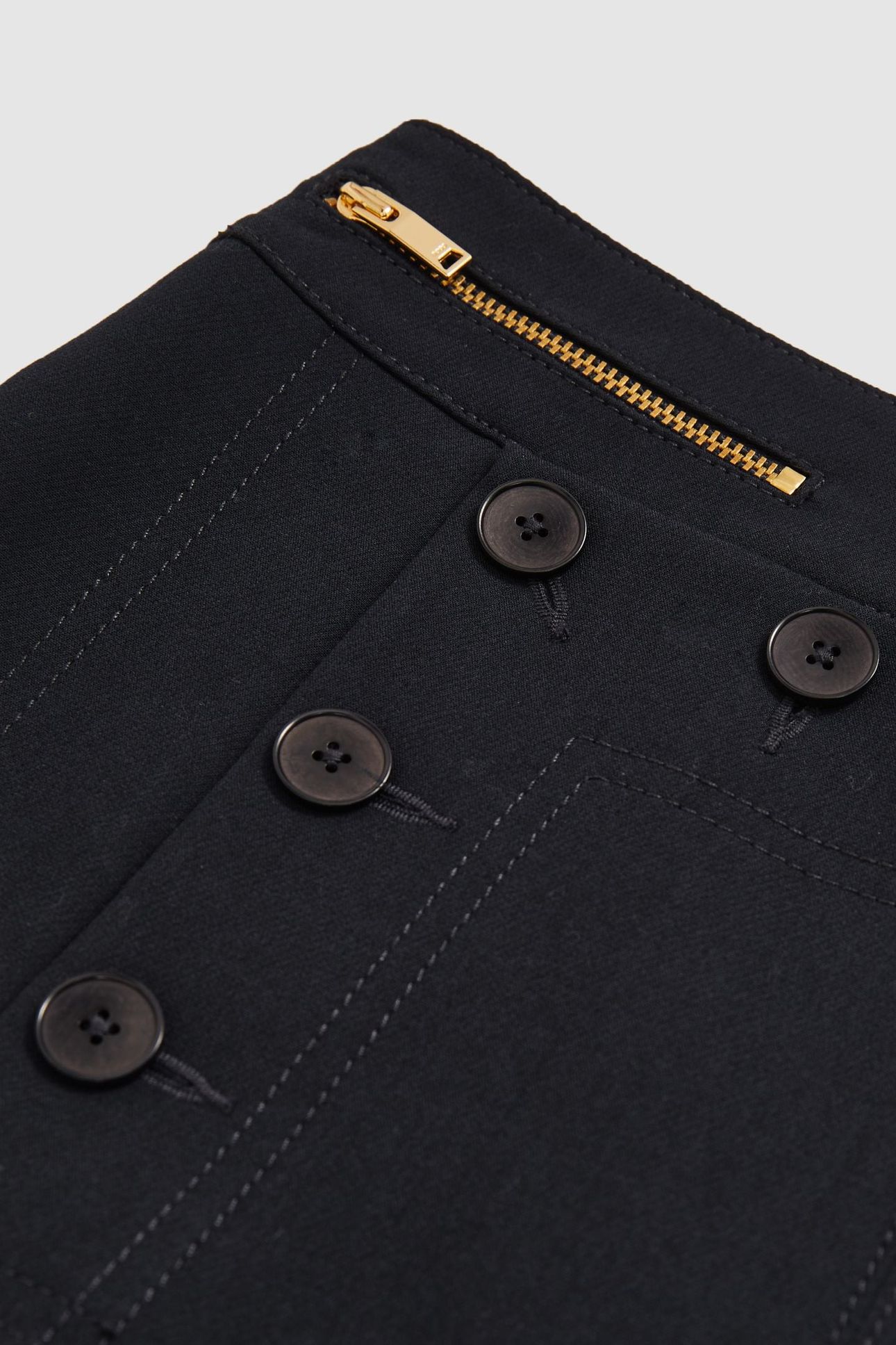 WIDE LEG BUTTON BETAIL TROUSER NAVY 5