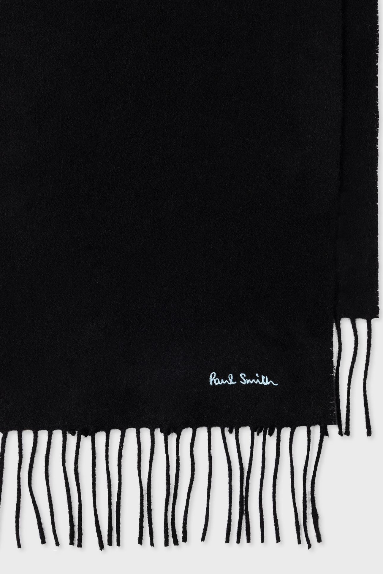 MEN SCARF PLAIN WOOL BLACK MELANGE 2