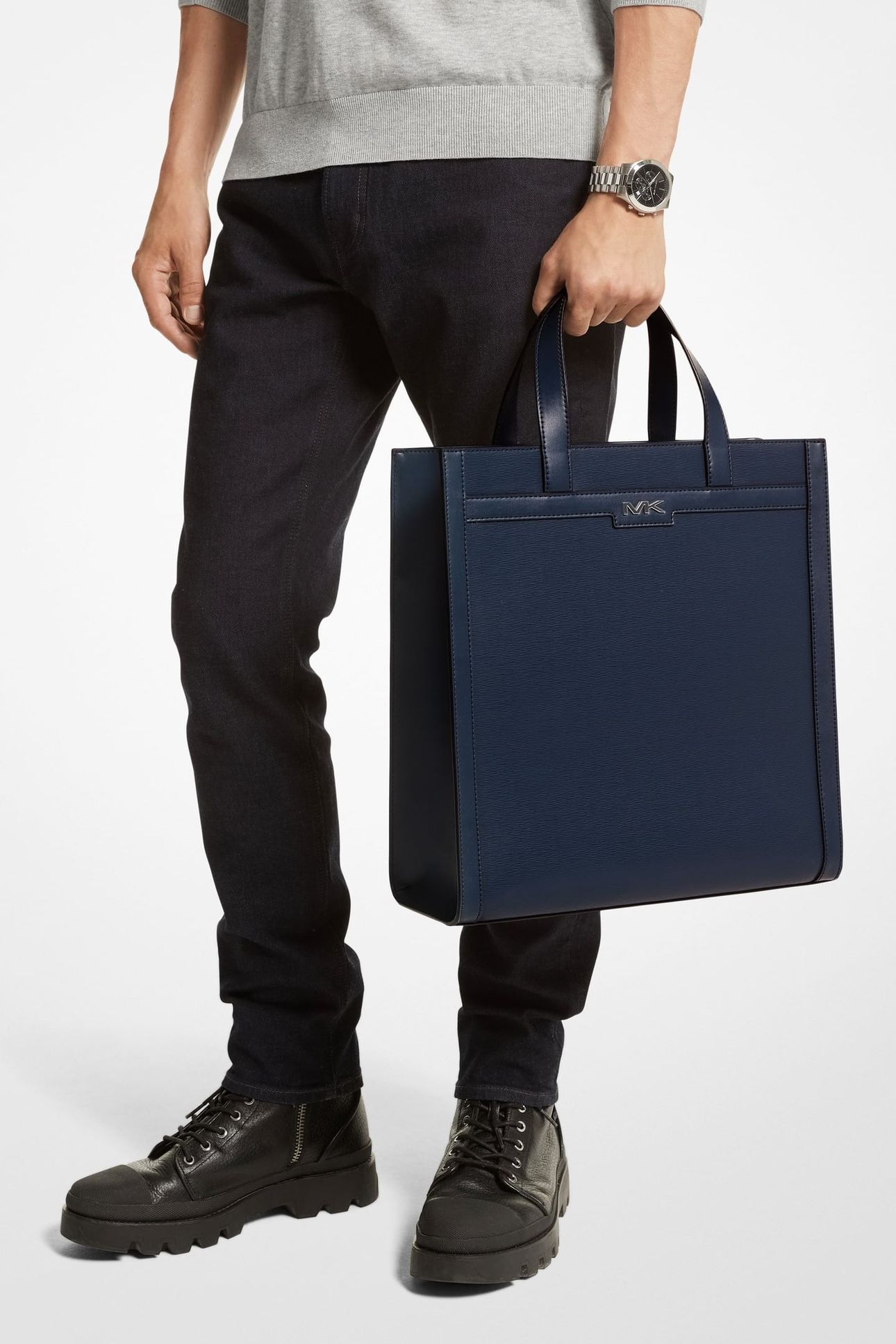 UNISEX STRUCTURED TOTE NAVY 1