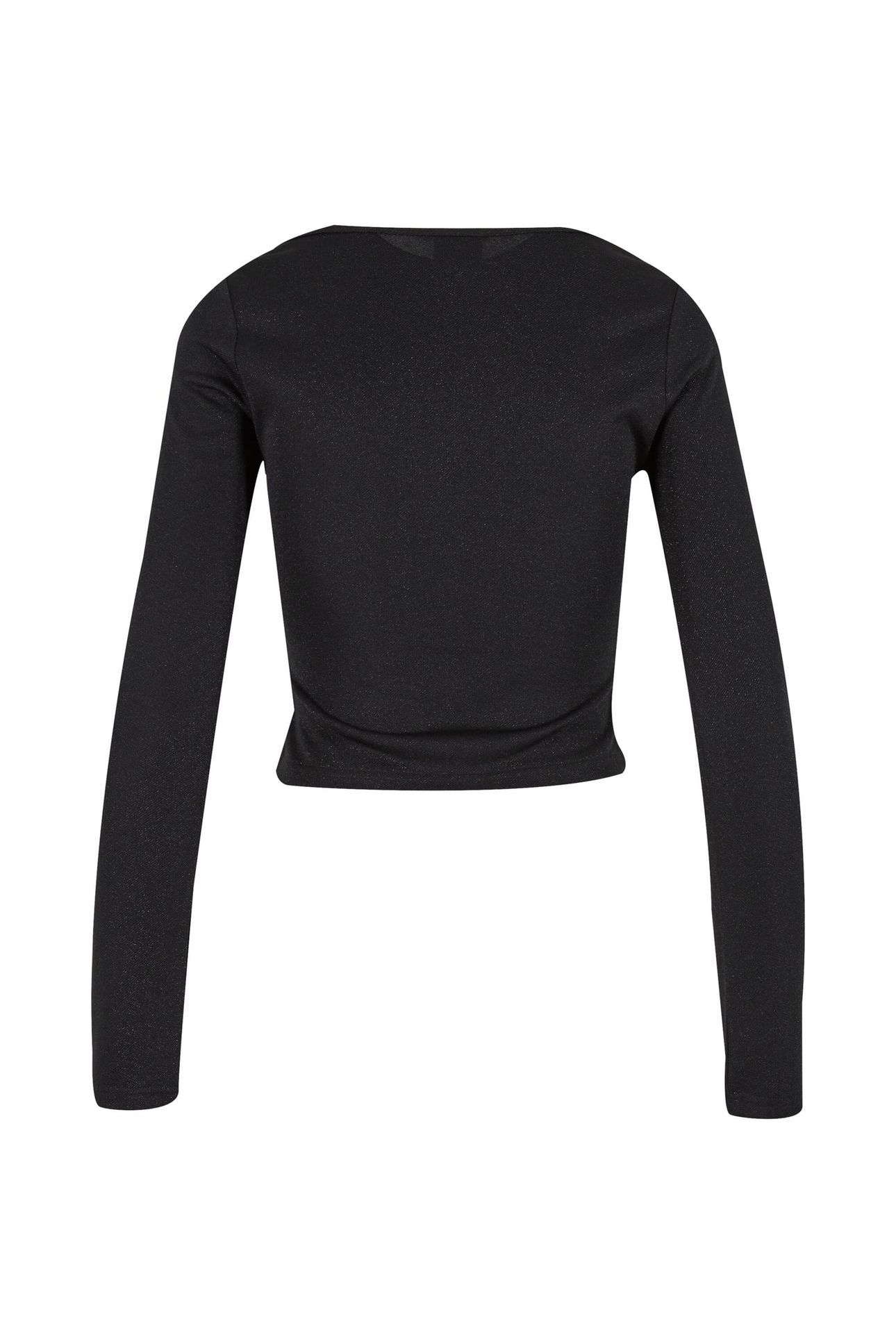 LADIES GLITTER SQUARE NECK LONGSLEEVE BLACK 4