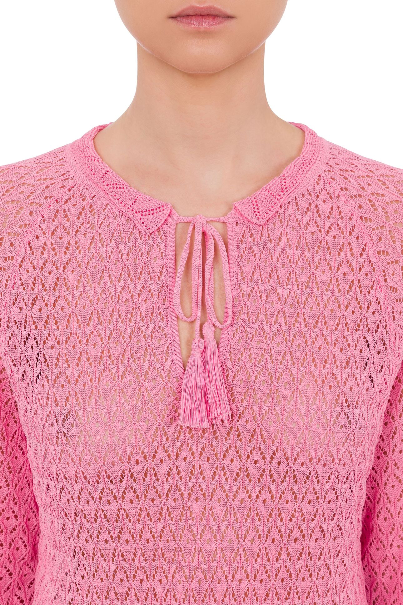 PUNCHED COTTON SWEATER PINK 4