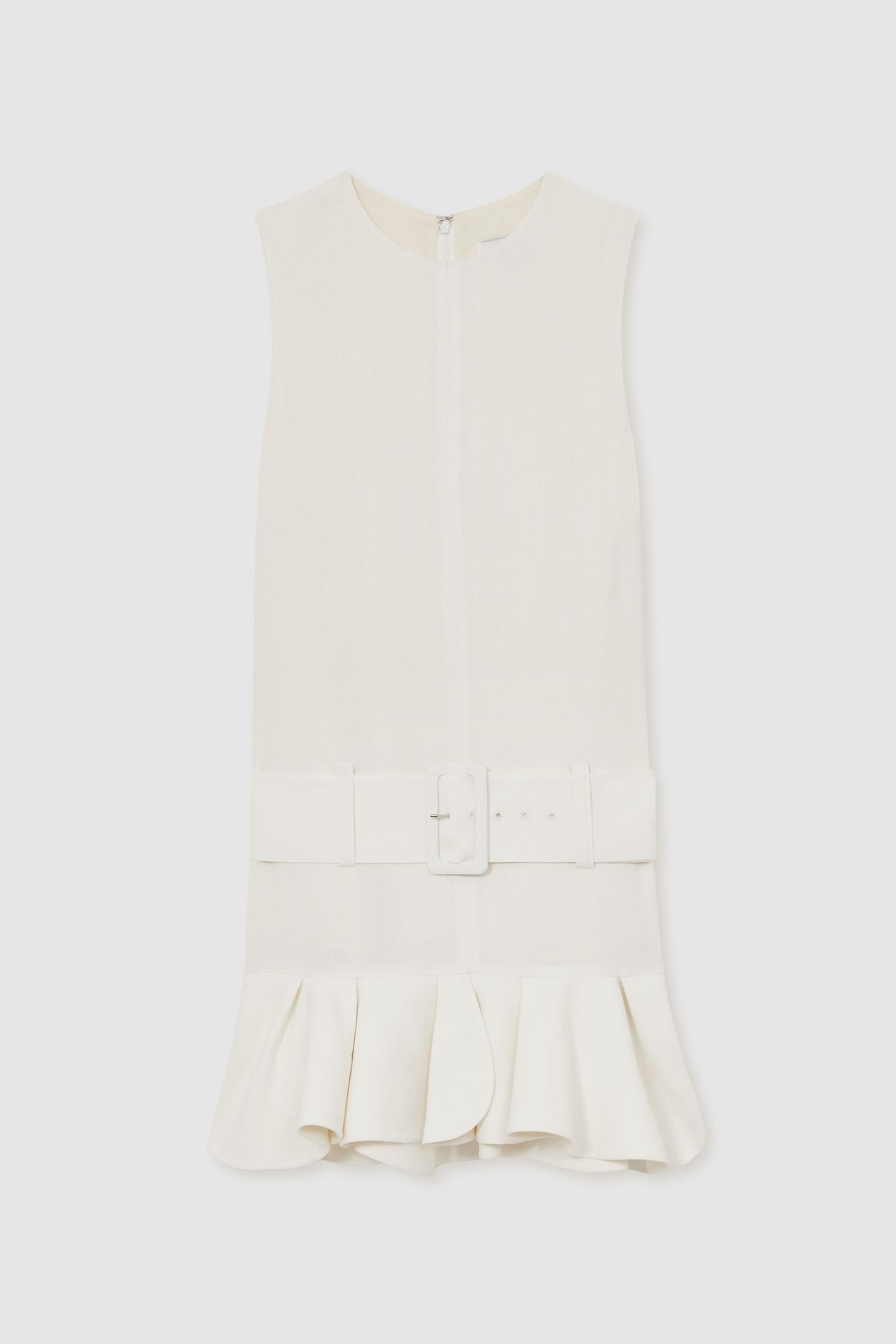 STRUCTURED MINI DRESS IVORY 4