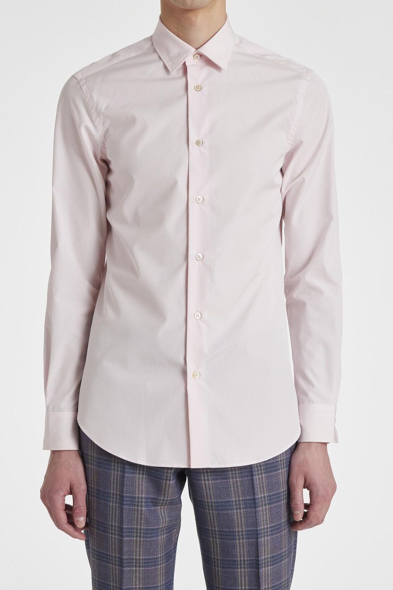 GENTS S/C TAILORED SHIRT POWDER PINK 1