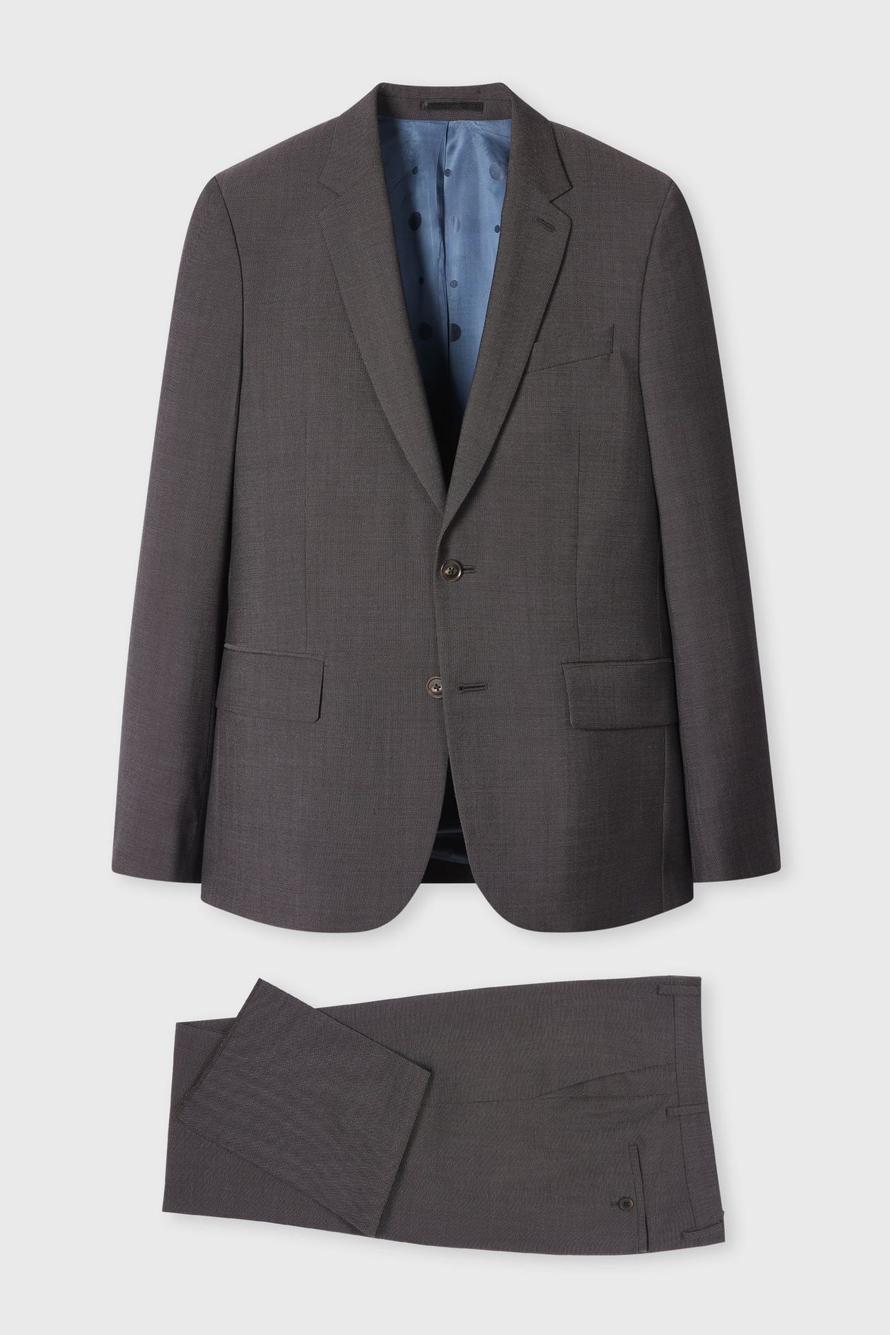 MENS TAILORED FIT 2 BUTTON SUIT CHOCOLATE 1