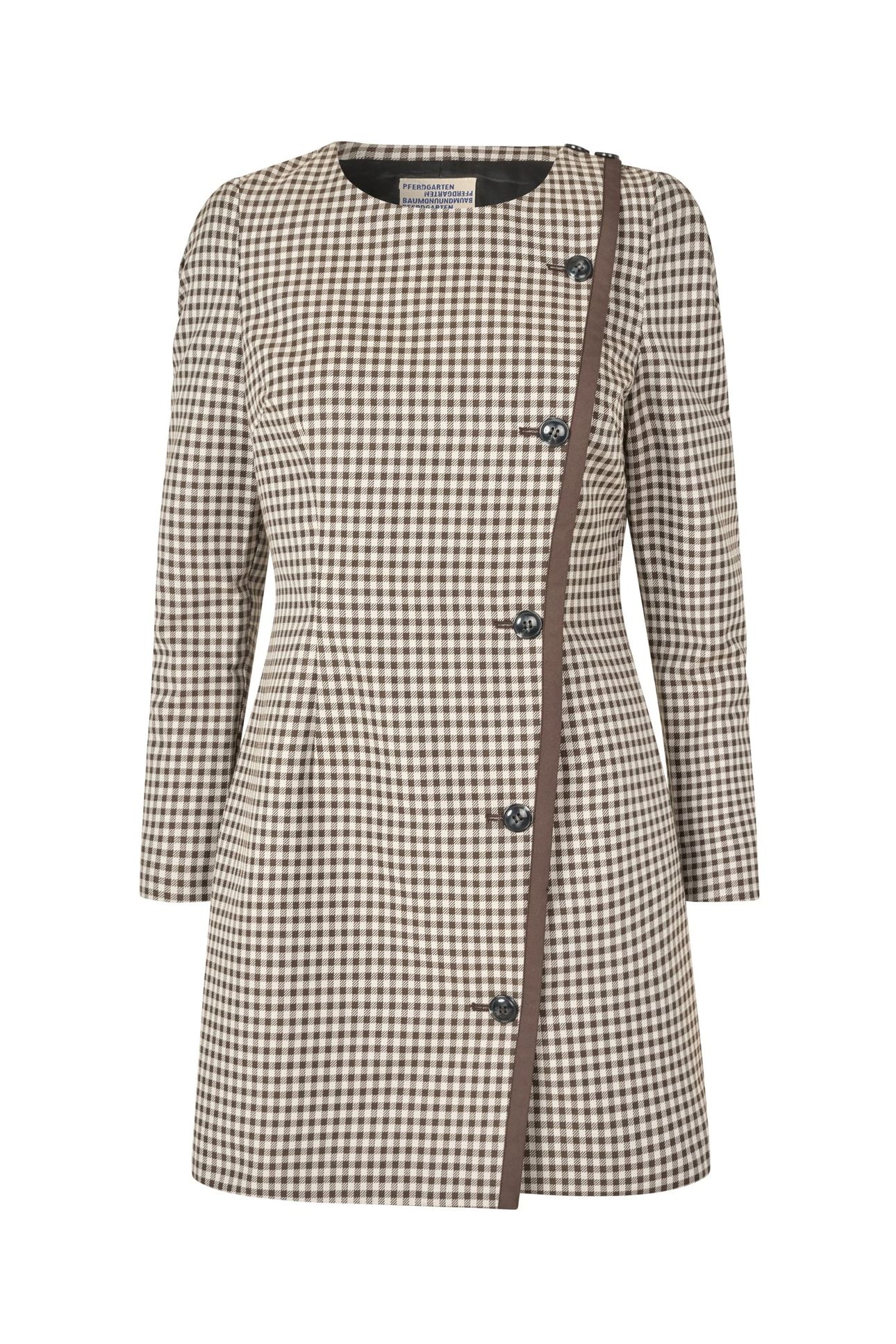 AMELIE DRESS CAMEL BAUM CHECK 3