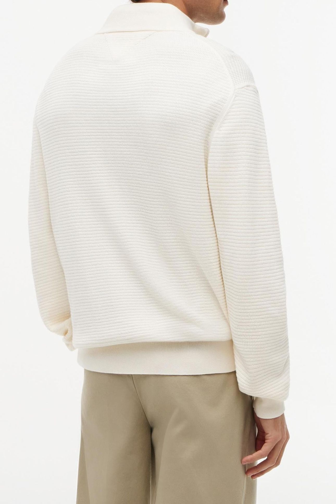 SEASONAL STRUCTURE HALF-ZIP JUMPER IVORY PETAL 3