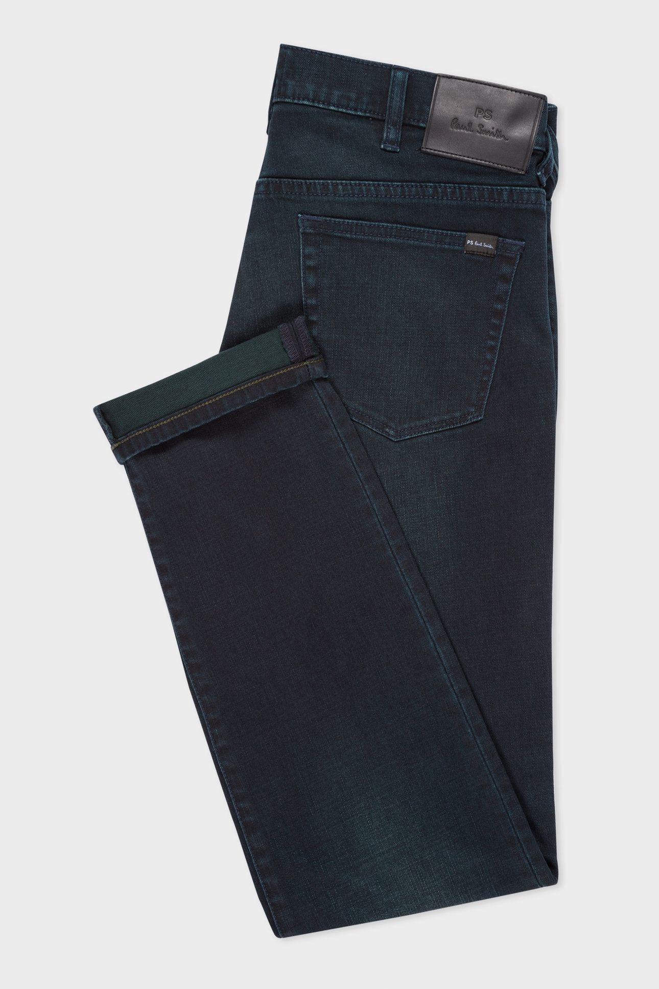 MENS SLIM STANDARD FIT JEAN OVER DYED NAVY + WASH 2