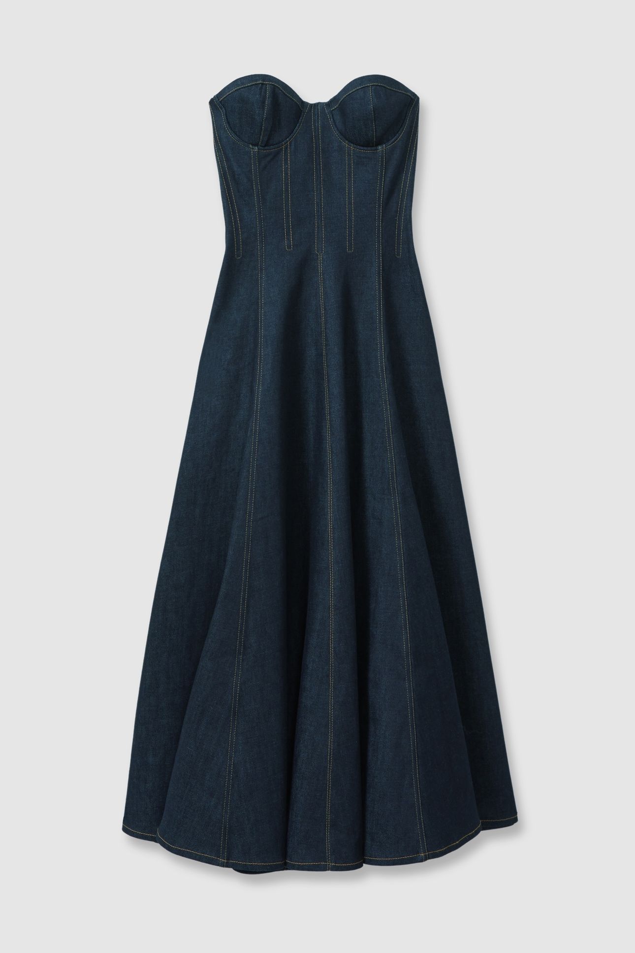STRUCTURED DENIM DRESS INDIGO BLUE 4