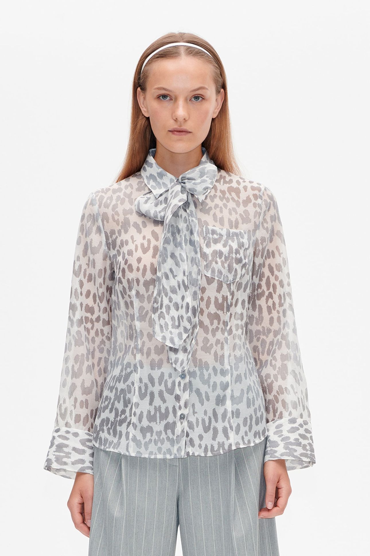 MIRANDA SHIRT GREY OFFICE LEOPARD 1
