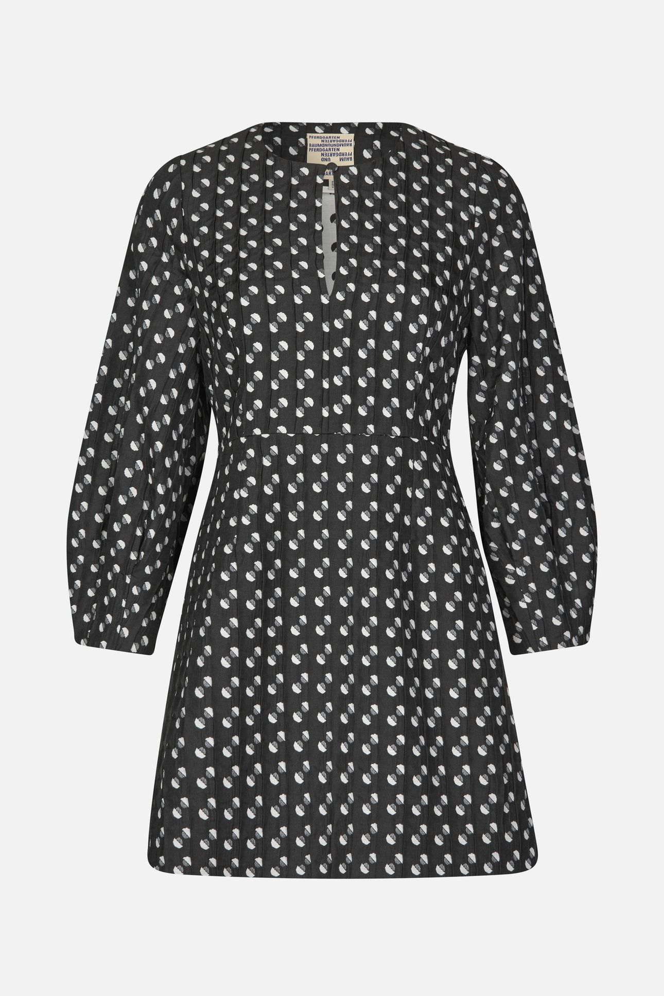 AFIFA DRESS BLACK JACQUARD DOT 3