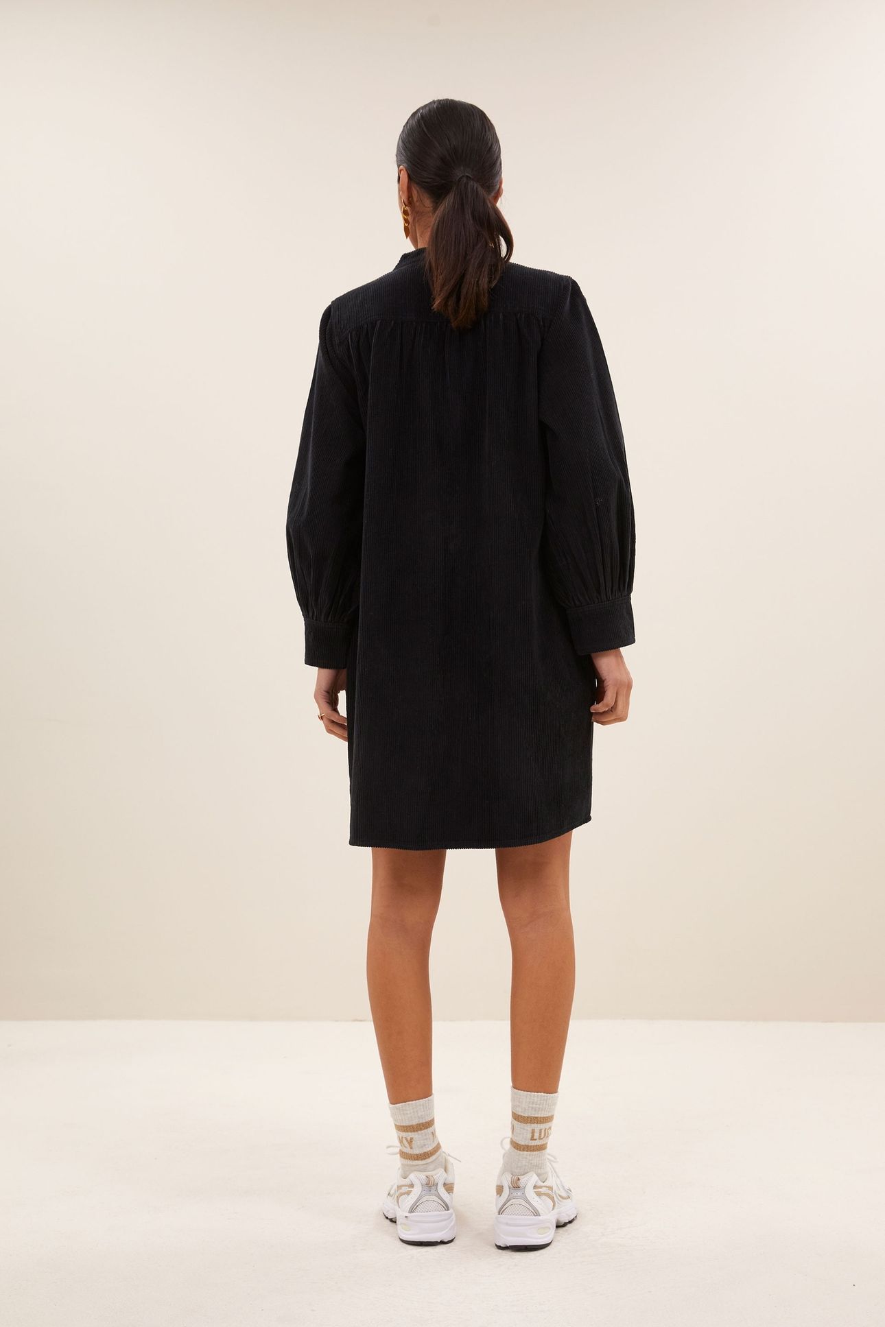 JINA CORD DRESS MIDNIGHT 2