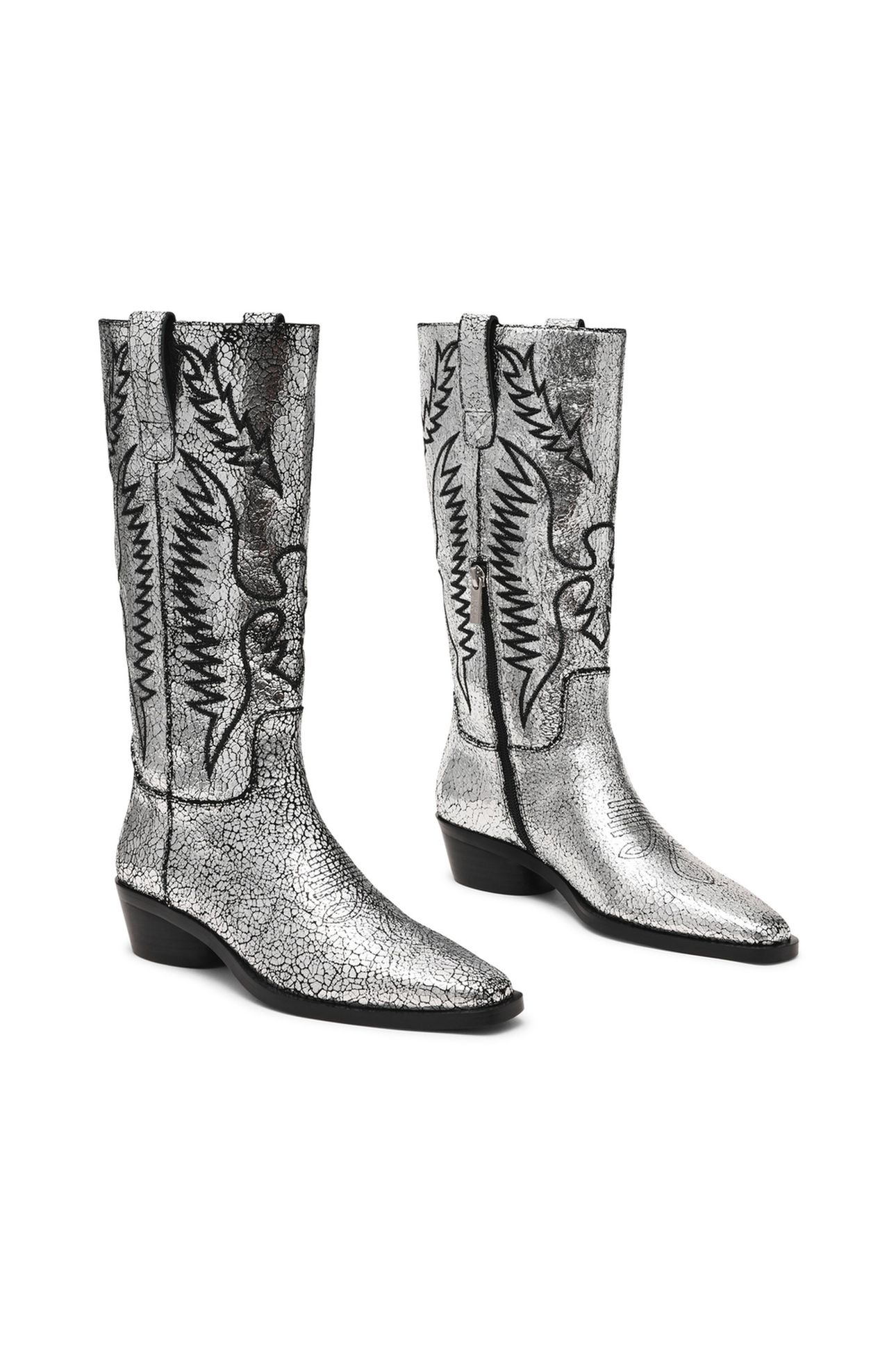 TREVI BOOTS SILVER LEATHER 2