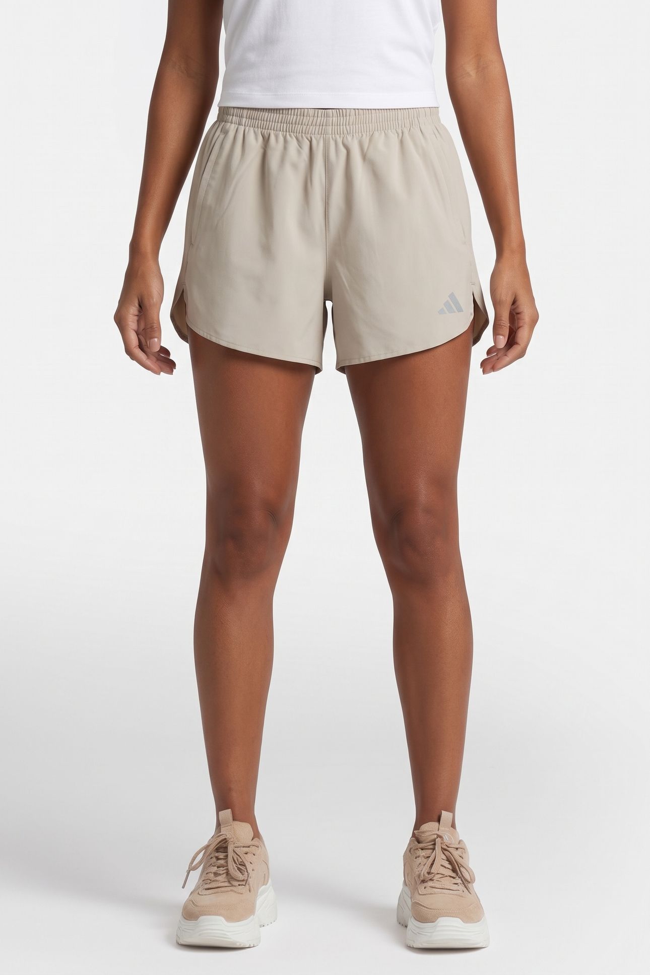 UNISEX PERFORMANCE RUN IT SHORT PUTTY GREY 1