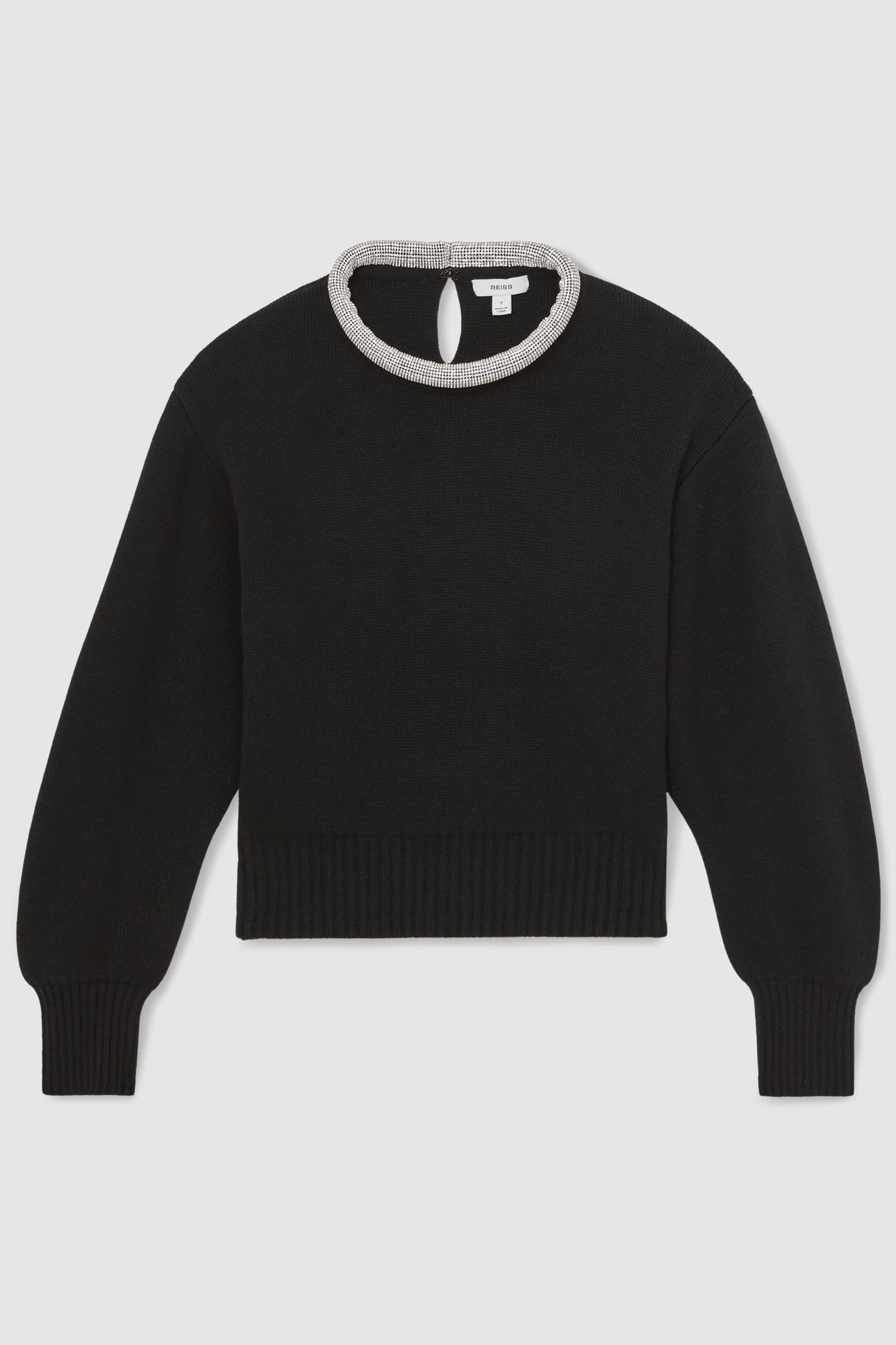 NECKLACE TRIM JUMPER BLACK 3