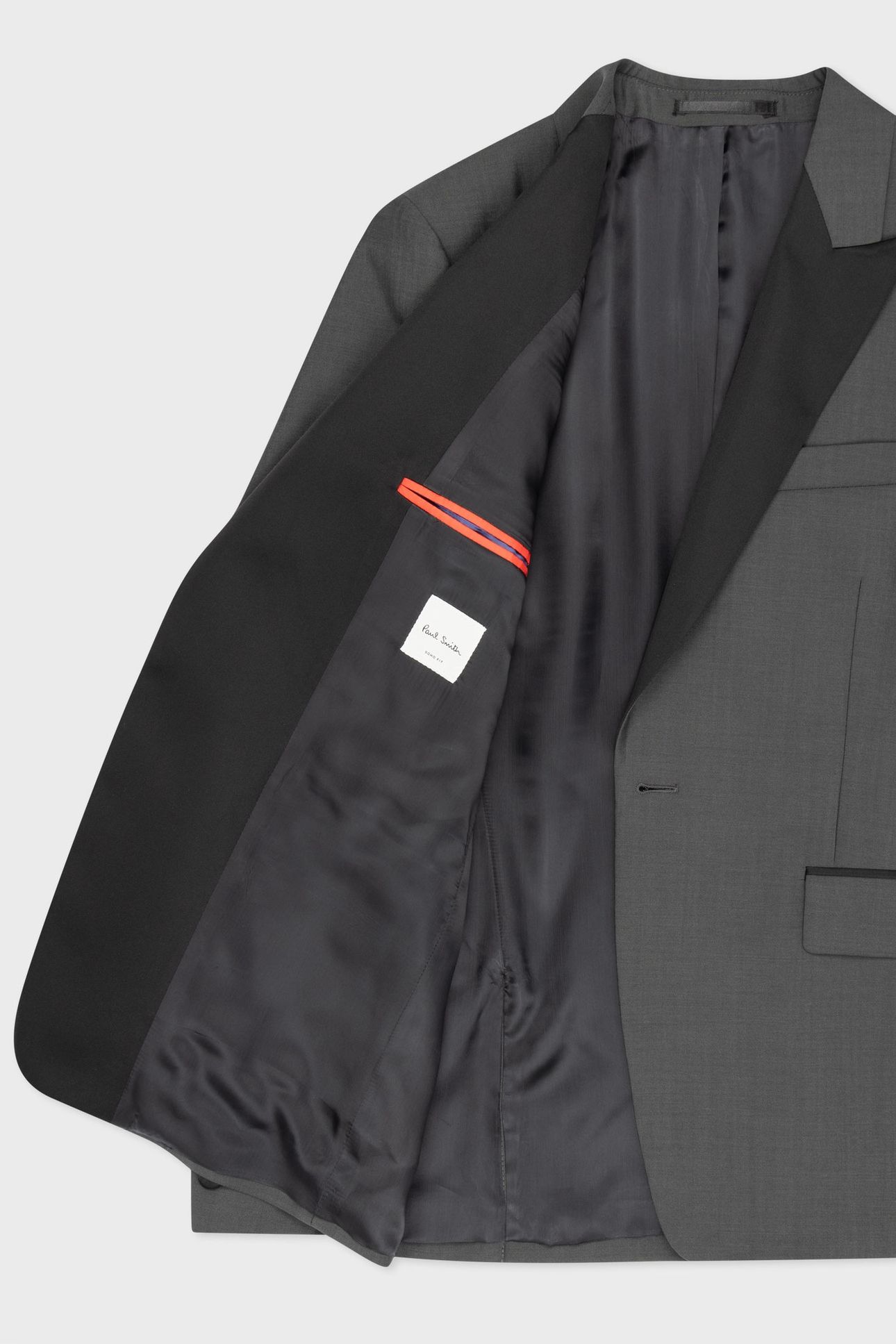 MENS TAILORED FIT 1BTN EVENING SUIT SLATE 8
