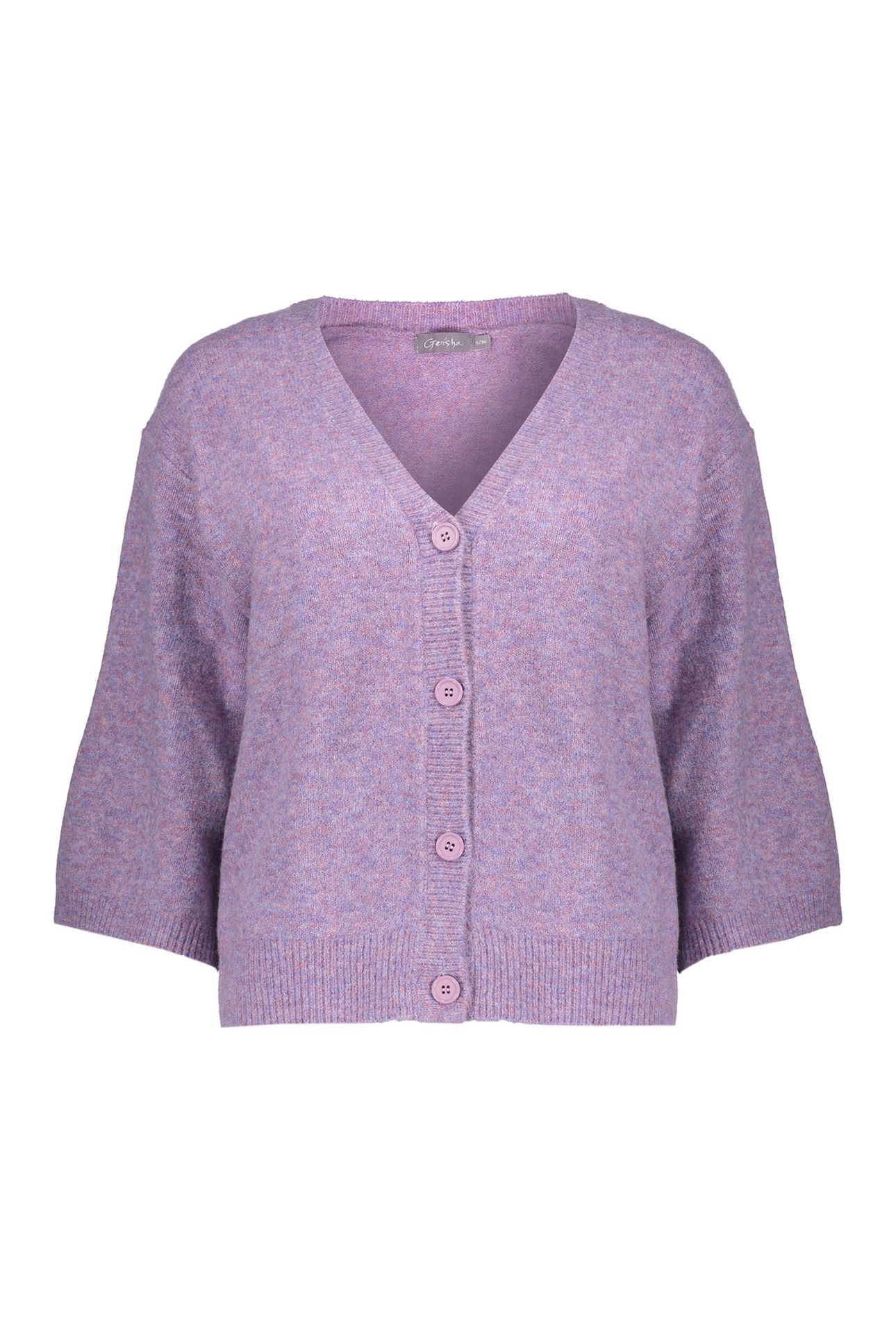CARDIGAN V-NECK 3/4 SLEEVES LILAC 1
