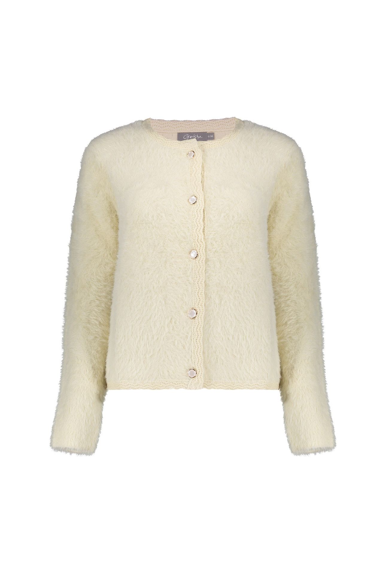 CARDIGAN HAIRY OFF-WHITE 1