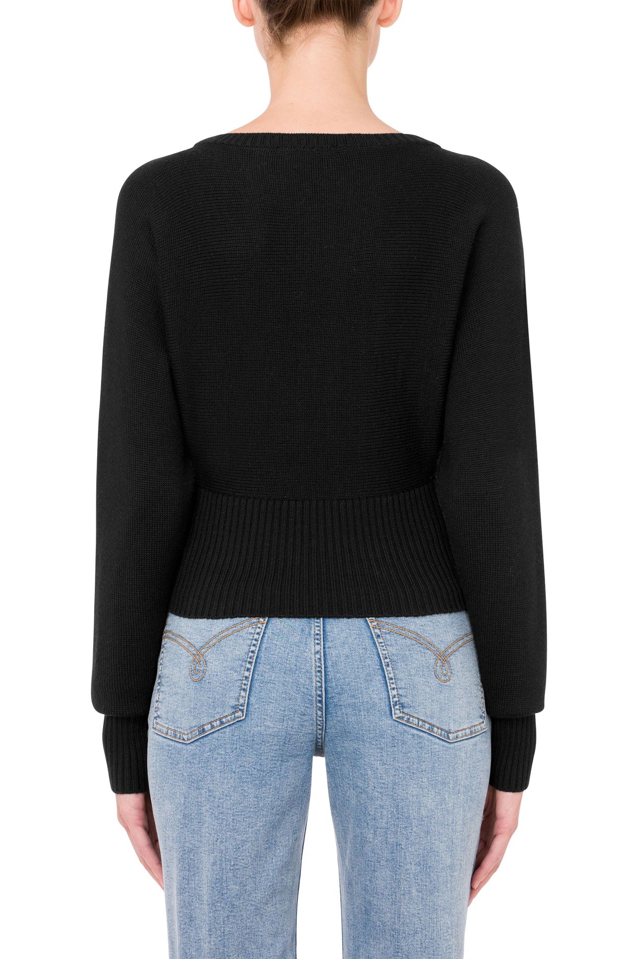 PEACE SYMBOL WOOL BLEND PULLOVER BLACK 2