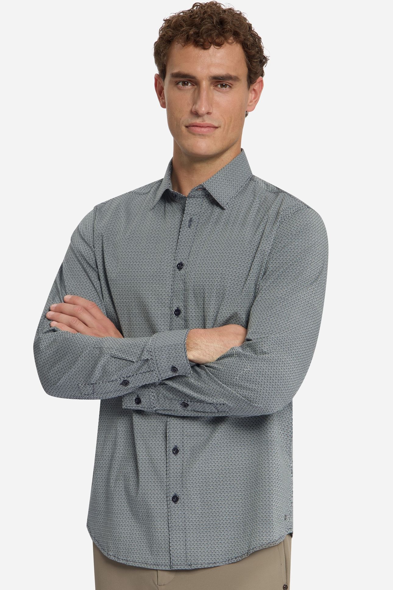 SHIRT STRETCH ALLOVER PRINTED DARK NIGHT 1