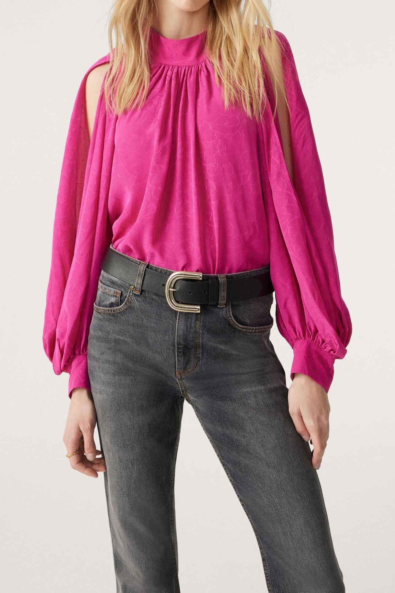 LONG SLEEVES TOP FUSHIA 1