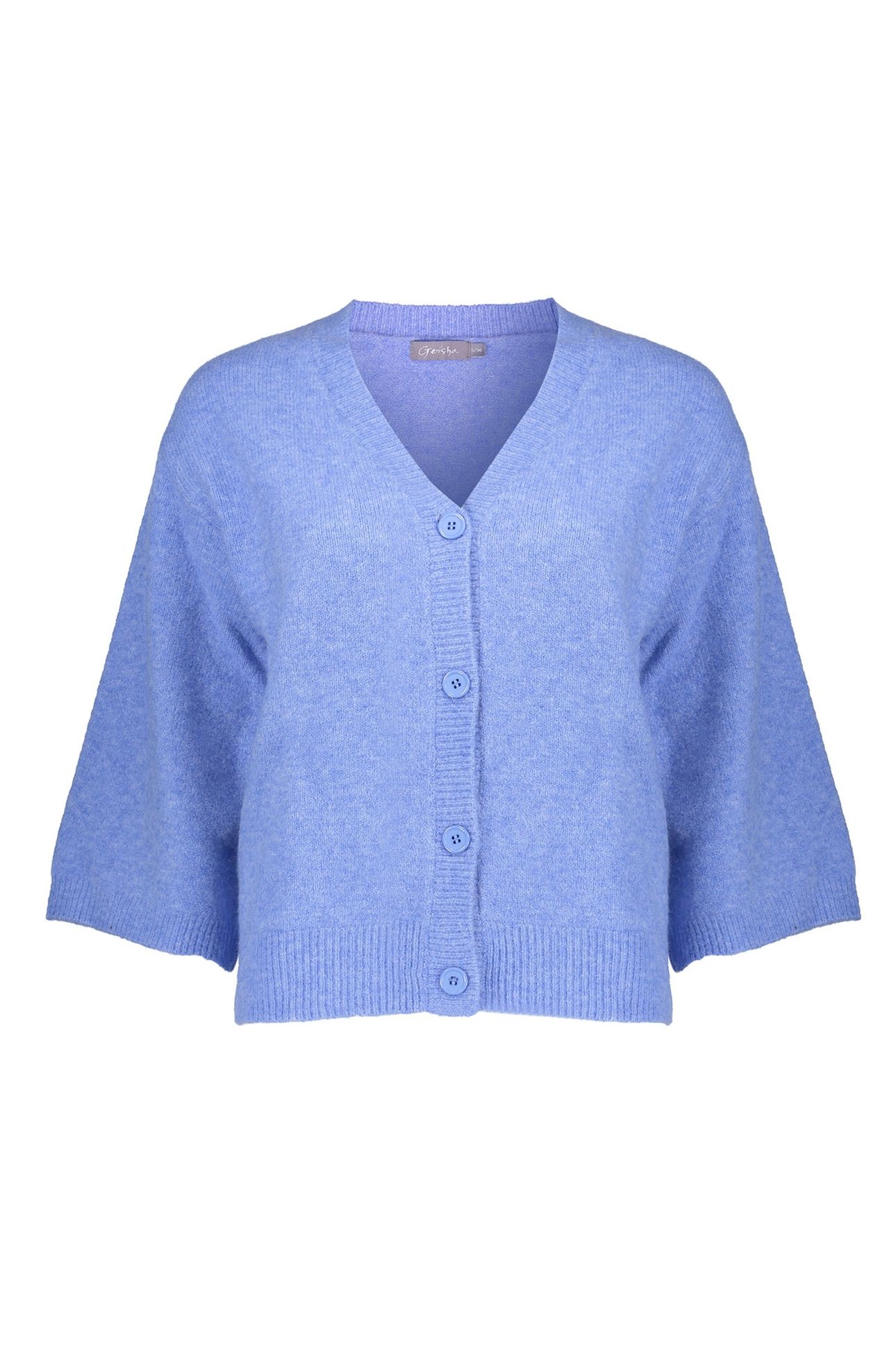 CARDIGAN V-NECK 3/4 SLEEVES BLUE 1