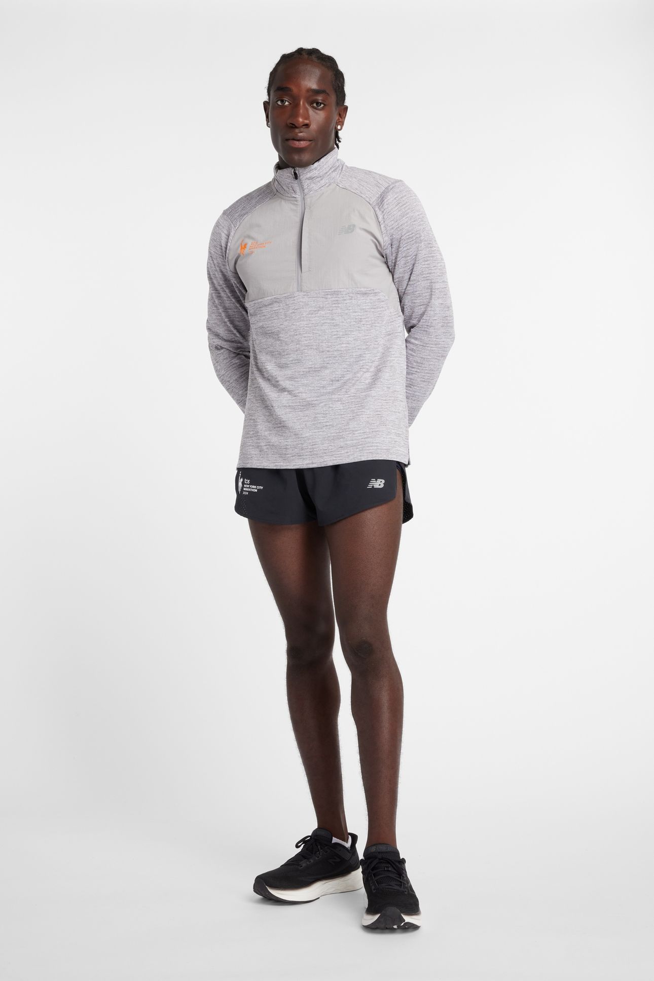 RC ESSENTIAL HEAT GRID 1/2 ZIP ATHLETIC GREY 5