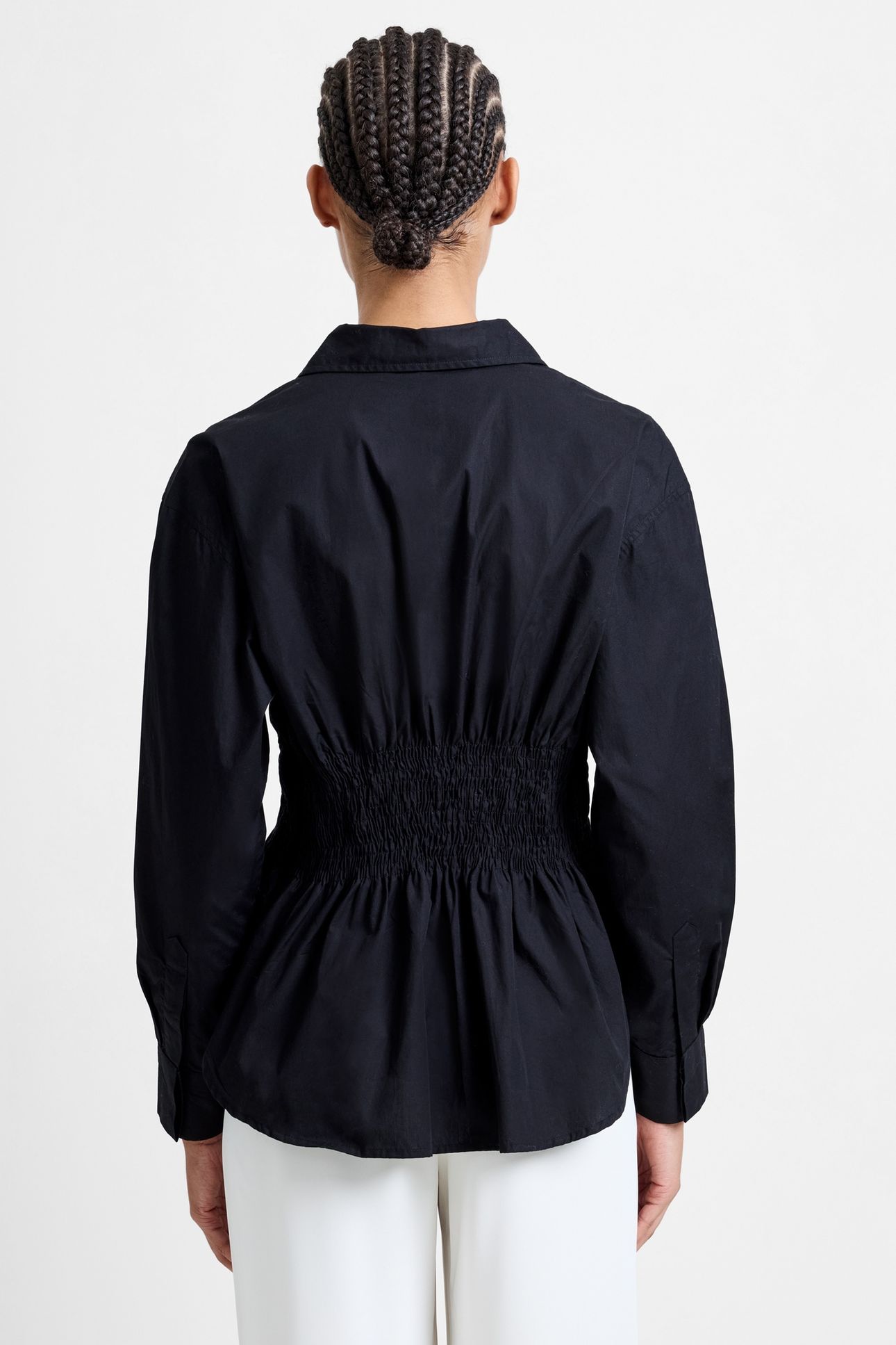 CAMBRIA COTTON SMOCKED SHIRT BLACKOUT 3