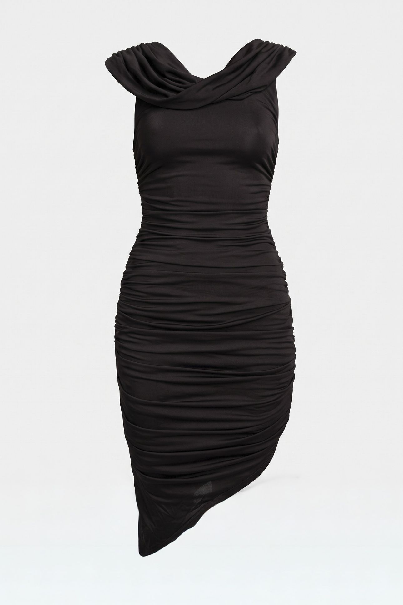 PATTY COWL NECK DRES JET BLACK A996 3