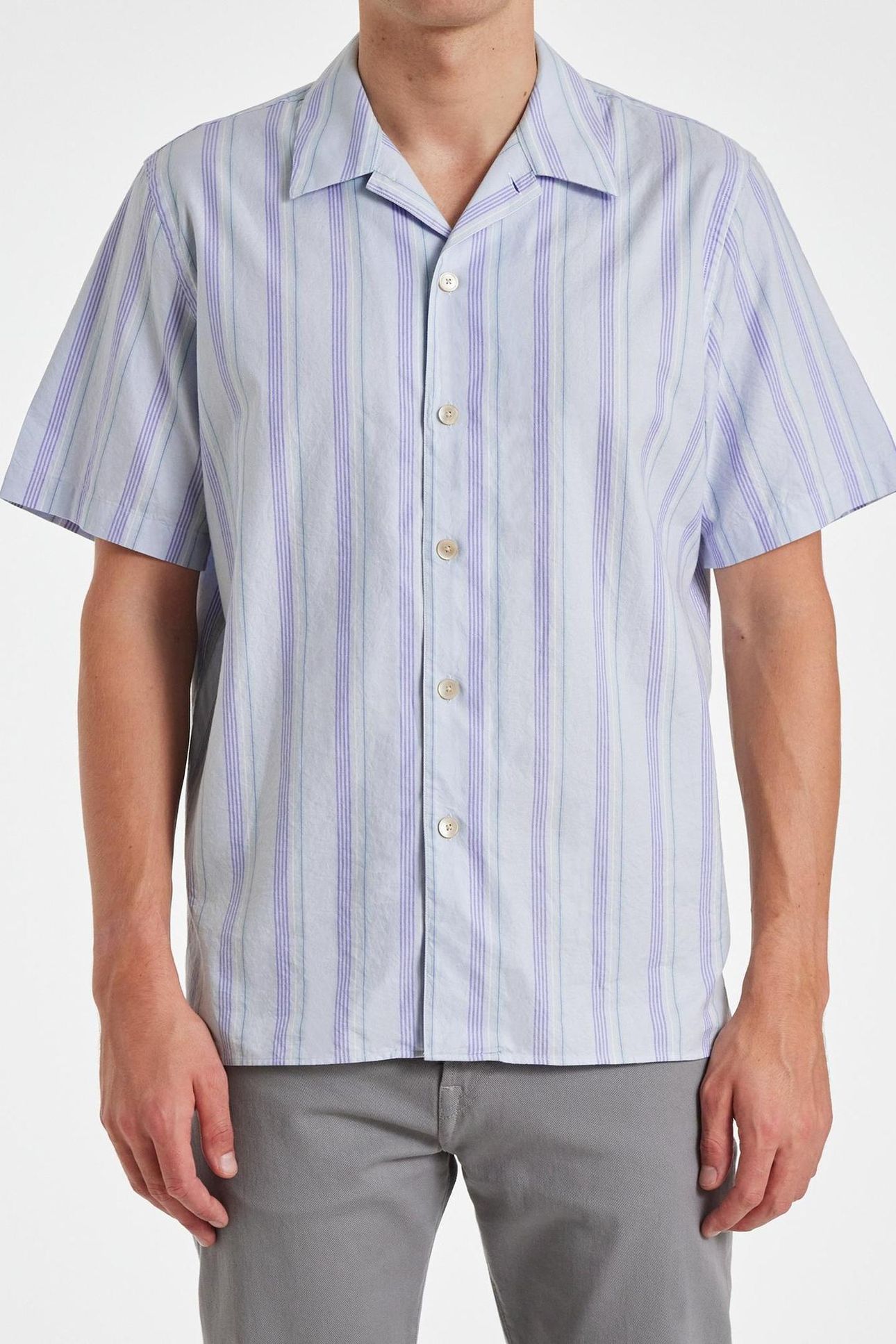 MENS SS CASUAL FIT SHIRT BLUE 1