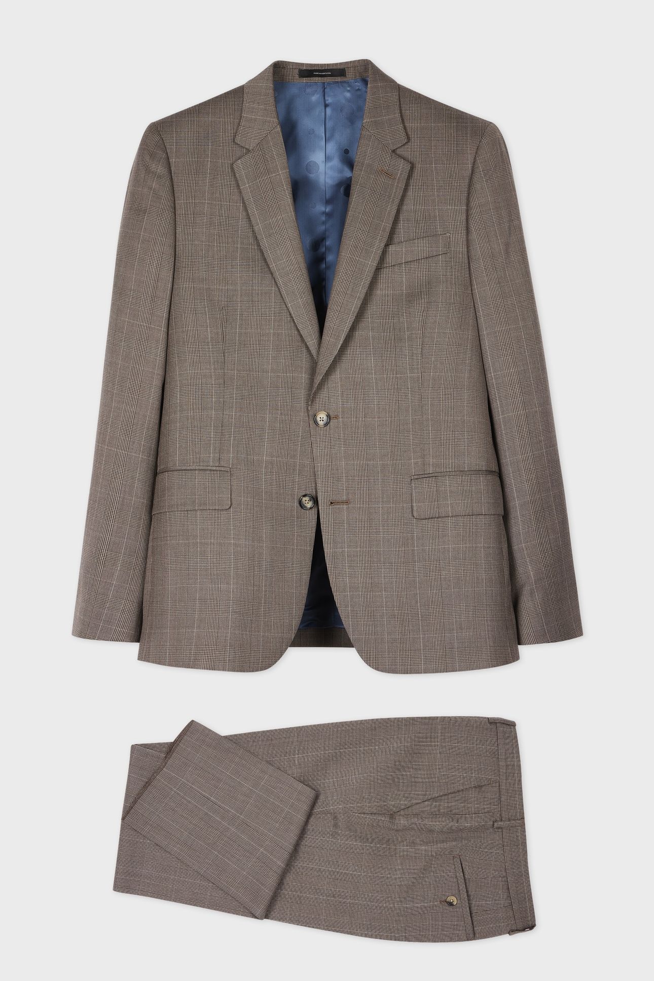 MENS TAILORED FIT 2 BUTTON SUIT BROWN 1
