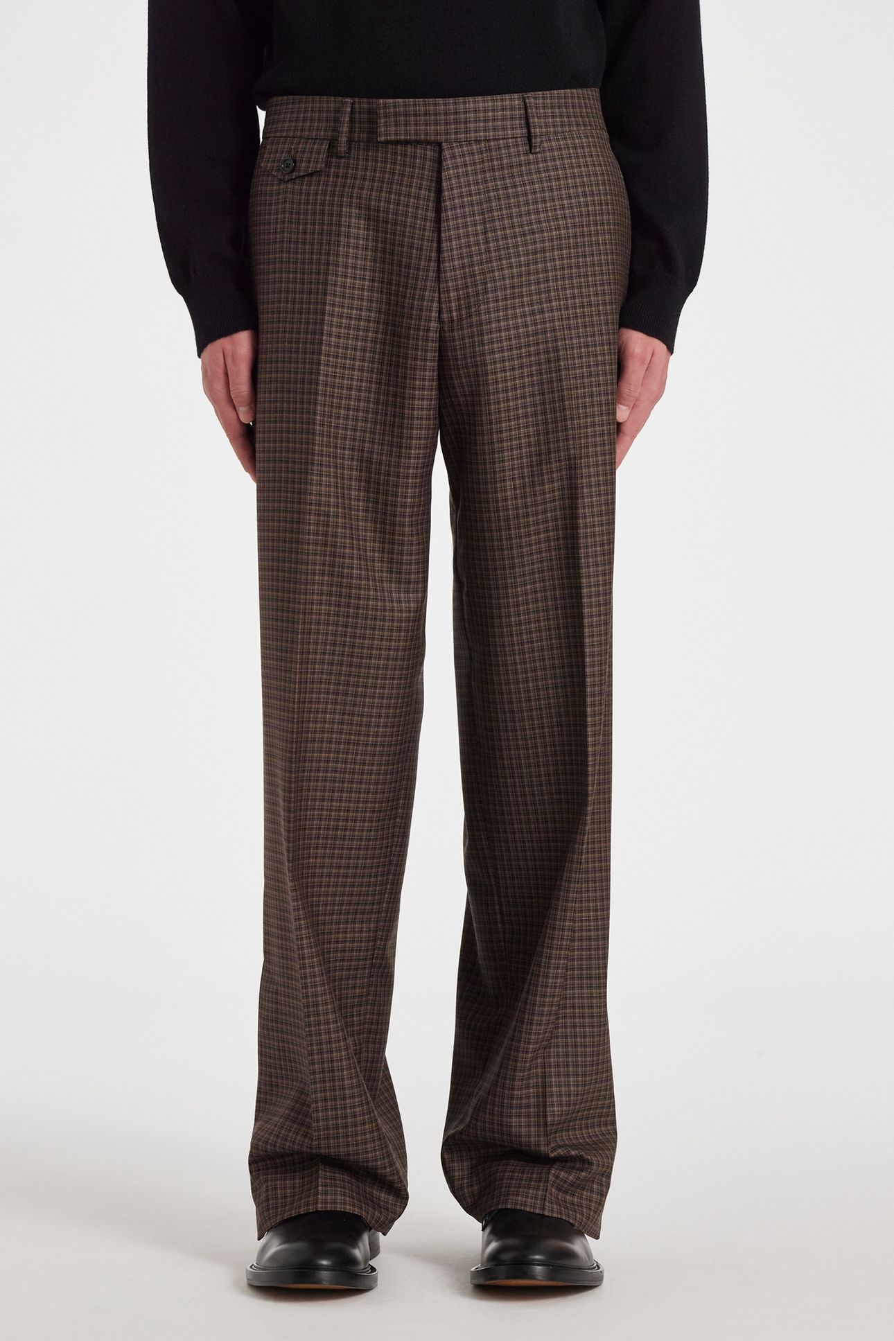 MENS SLIM FIT TROUSER DARK BROWN 1