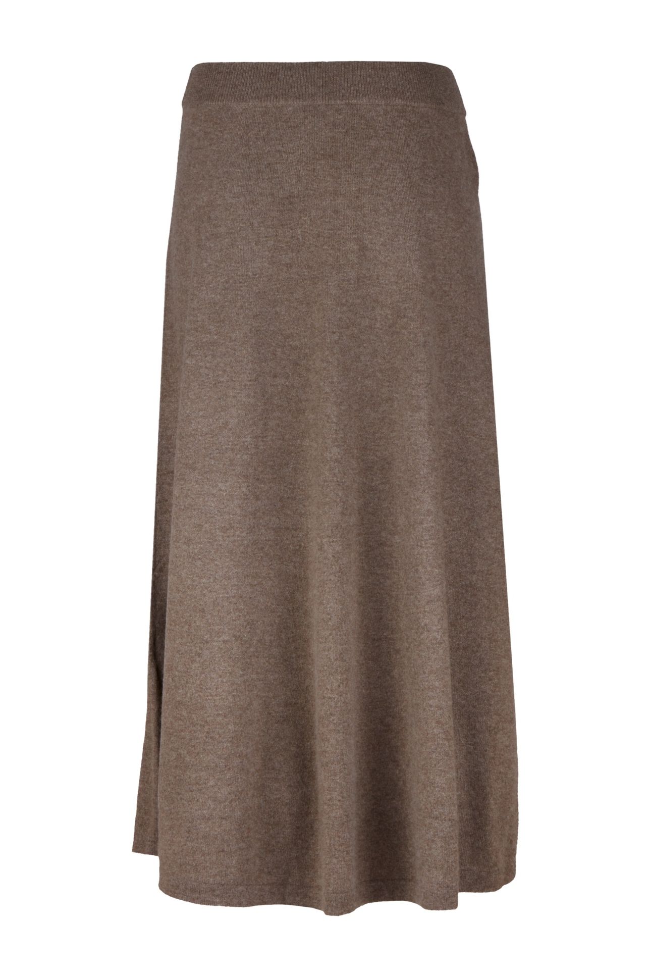 DRU KNIT SKIRT DARK BROWN 1