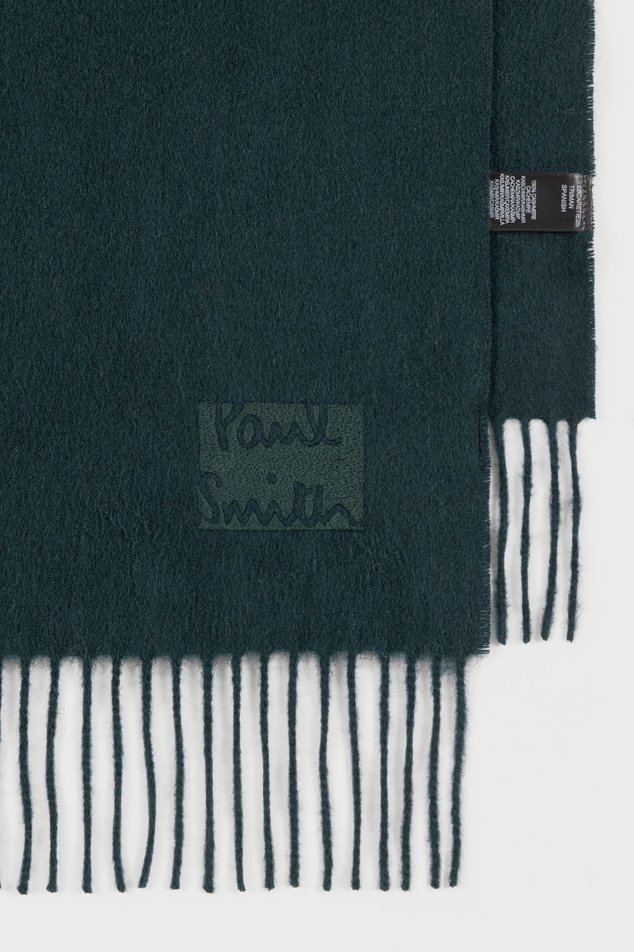 MEN SCARF CASHMERE LOGO BOTTLE GREEN 2