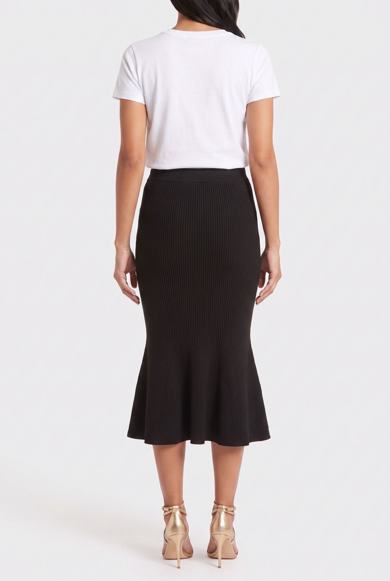 AGATHE FLARE SKIRT S JET BLACK A996 2