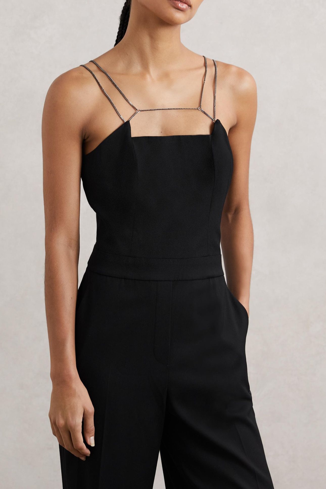 CHAIN DETAIL JUMPSUIT BLACK 1