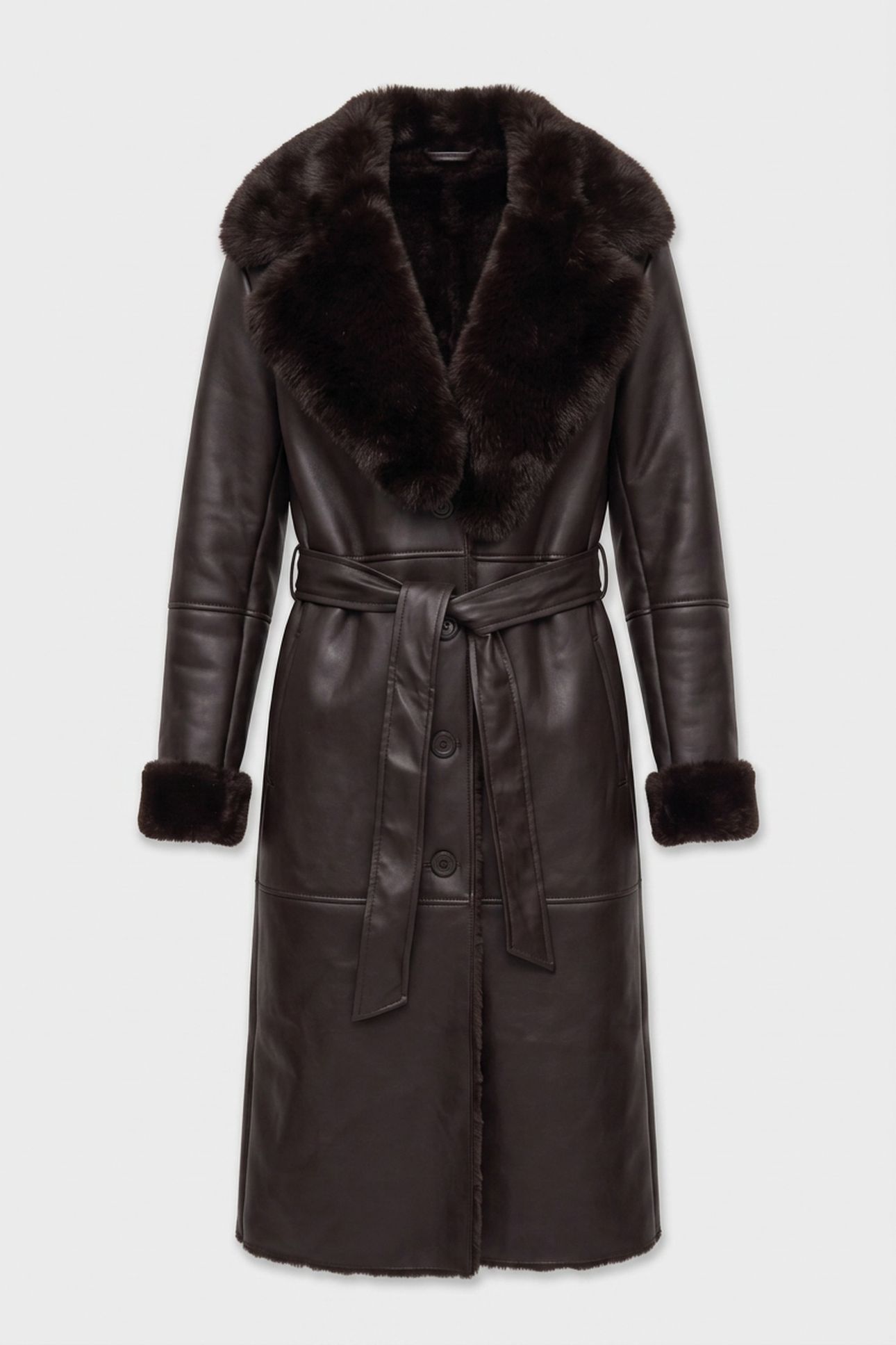 ZOEY FAUX LEATHER CO CHOCOLATE BROWNIE 3