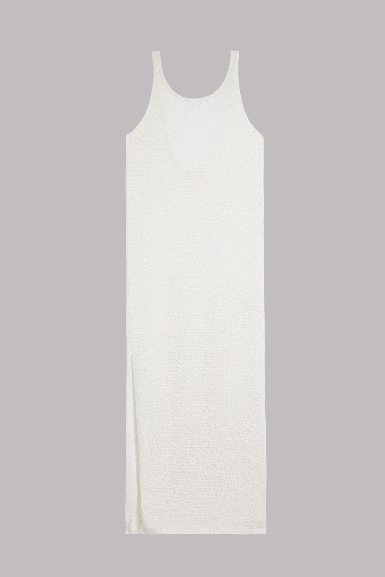 THE WHITE LONG KNITTED DRESS ECRU 3