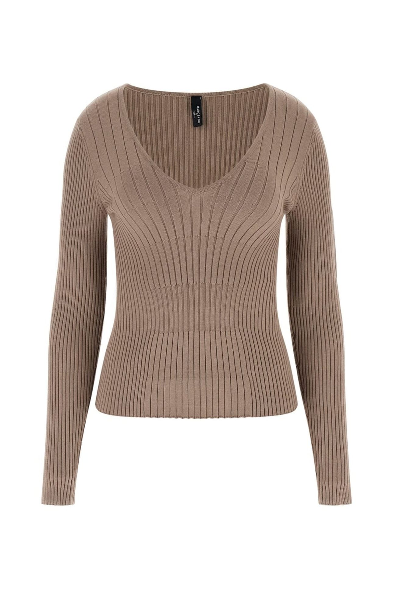 AGATHE LS VN TOP SWE SILK TAUPE 5