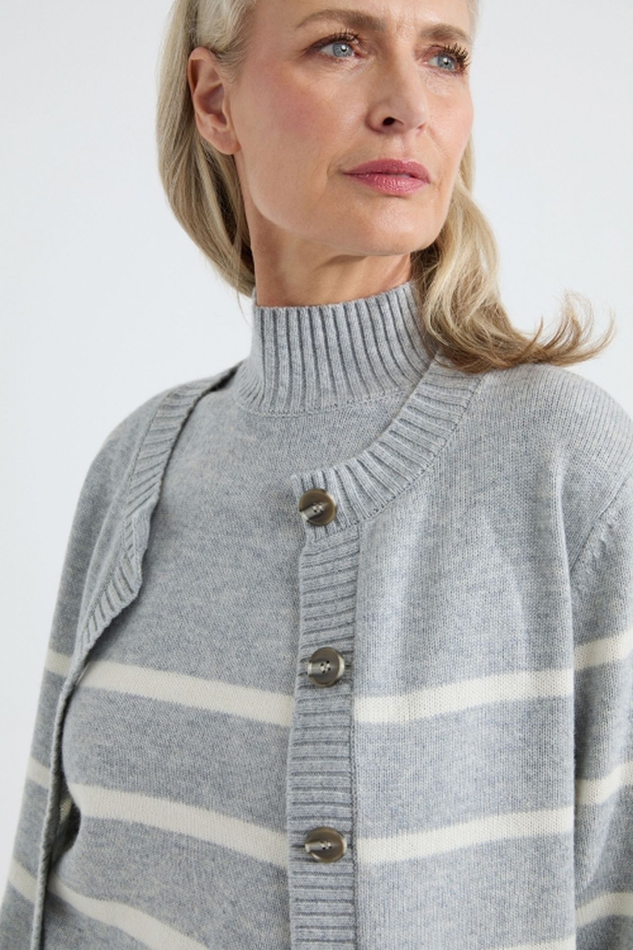 ANJA CARDIGAN GREY STRIPE 4
