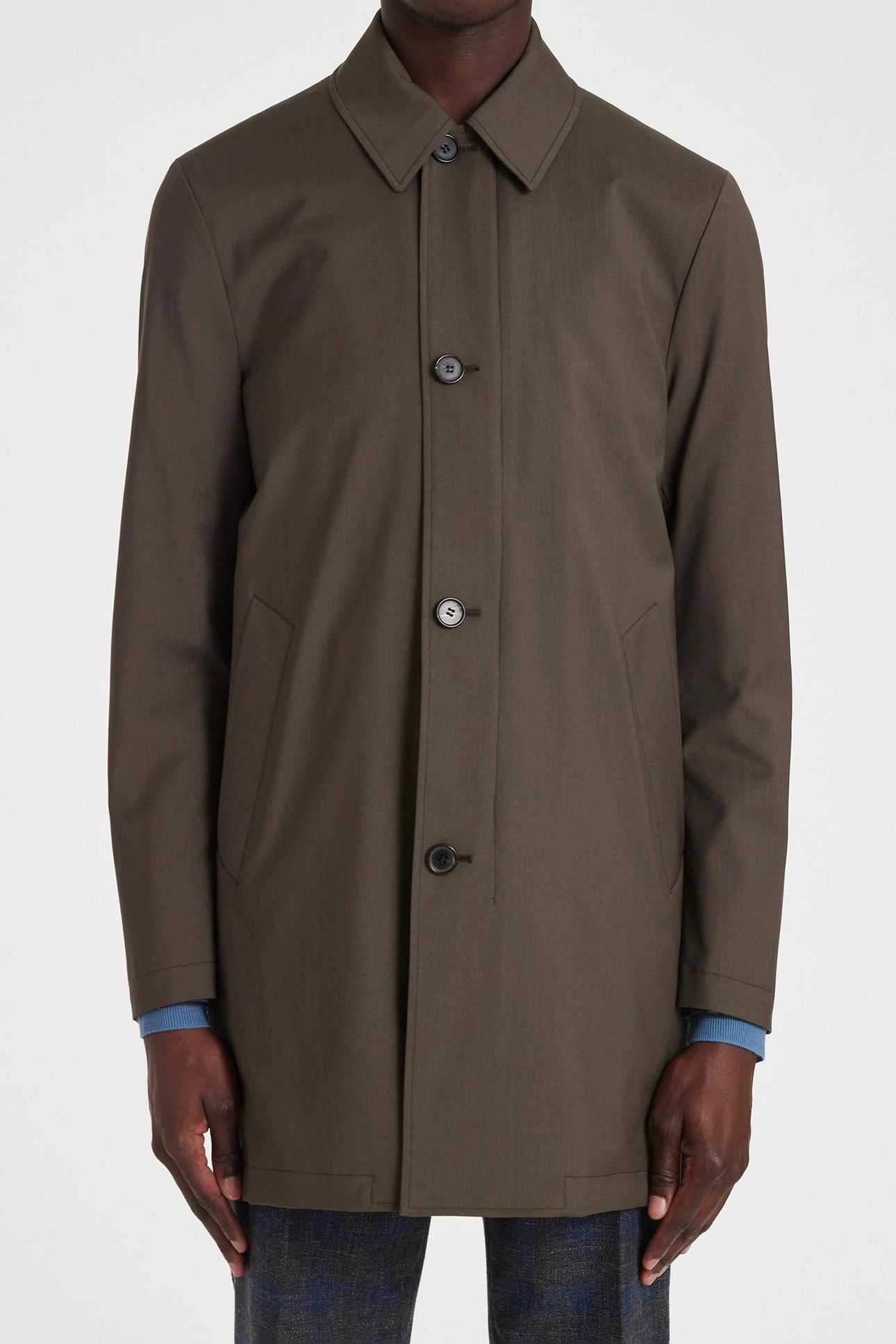 MENS REGULAR FIT COAT WITH GILET SLATE 1