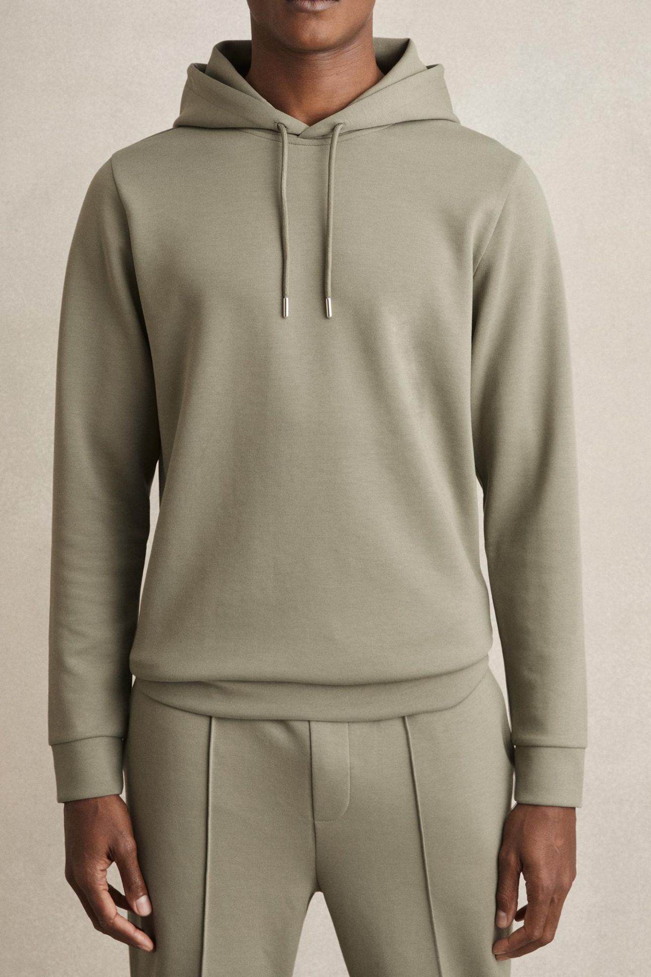 LS INTERLOCK HOODY SAGE 1